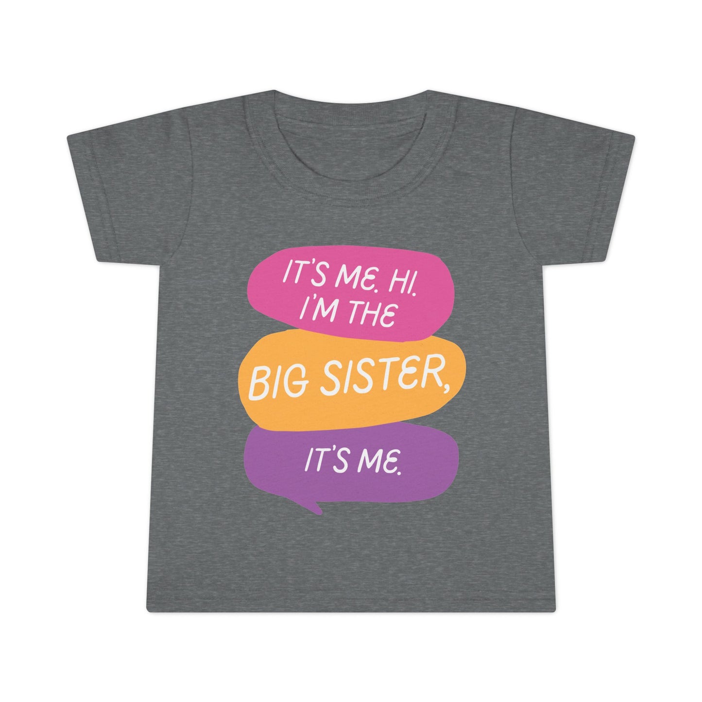 Big Sister Toddler T-Shirt, Cute Sister Tee, Baby Shower Gift, Sibling Announcement Shirt, Toddler Apparel, Kids Clothing