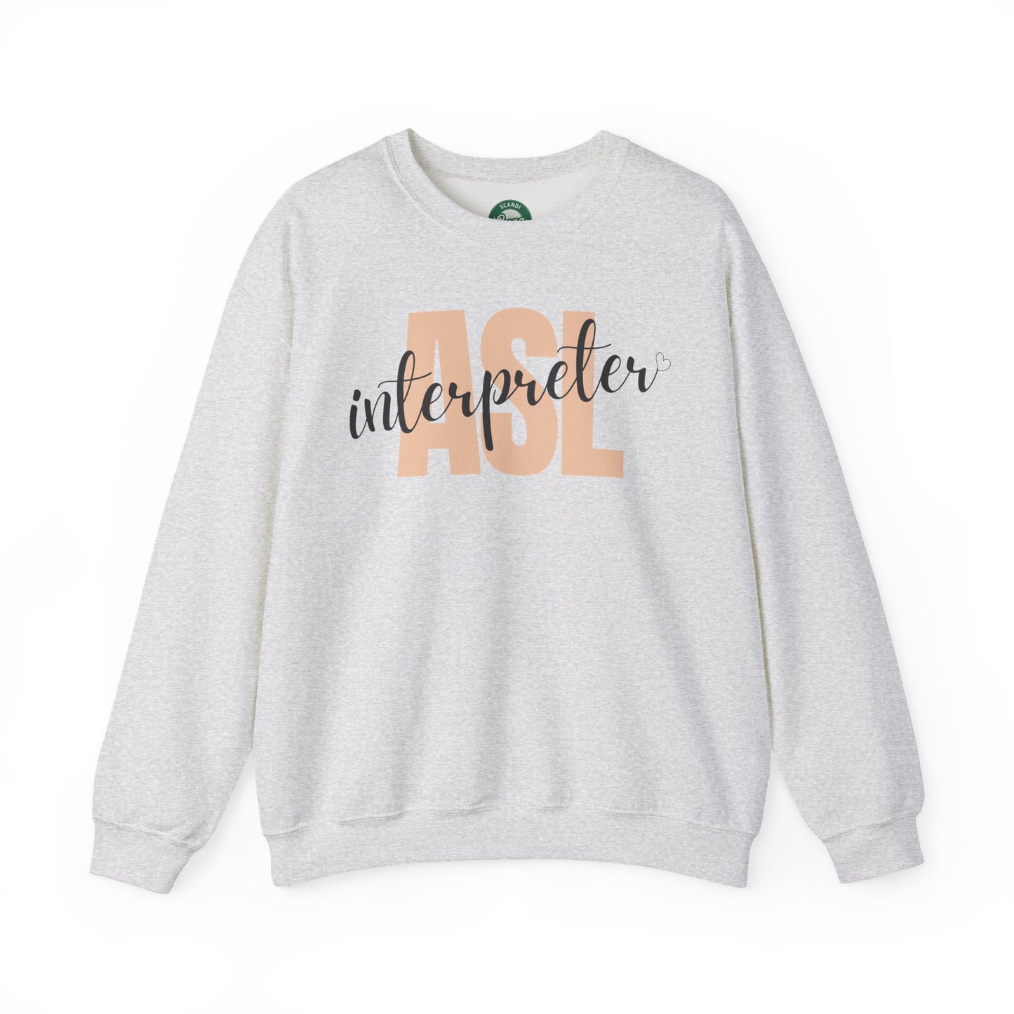 ASL Interpreter Sweatshirt, Unisex Crewneck, Gift for Sign Language Interpreters, Cozy Fall Wear, Support Deaf Community, Birthday/Thank You Gift for Interpreter