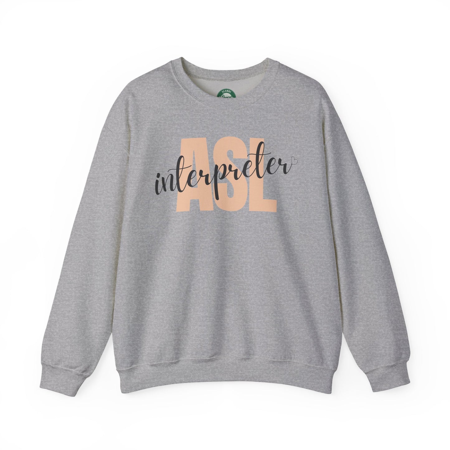 ASL Interpreter Sweatshirt, Unisex Crewneck, Gift for Sign Language Interpreters, Cozy Fall Wear, Support Deaf Community, Birthday/Thank You Gift for Interpreter