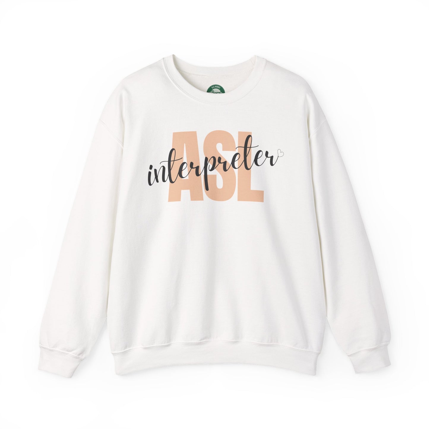 ASL Interpreter Sweatshirt, Unisex Crewneck, Gift for Sign Language Interpreters, Cozy Fall Wear, Support Deaf Community, Birthday/Thank You Gift for Interpreter