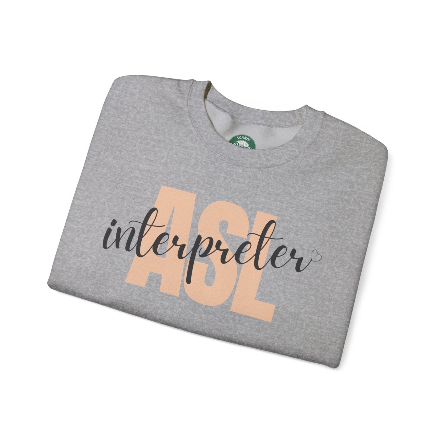 ASL Interpreter Sweatshirt, Unisex Crewneck, Gift for Sign Language Interpreters, Cozy Fall Wear, Support Deaf Community, Birthday/Thank You Gift for Interpreter