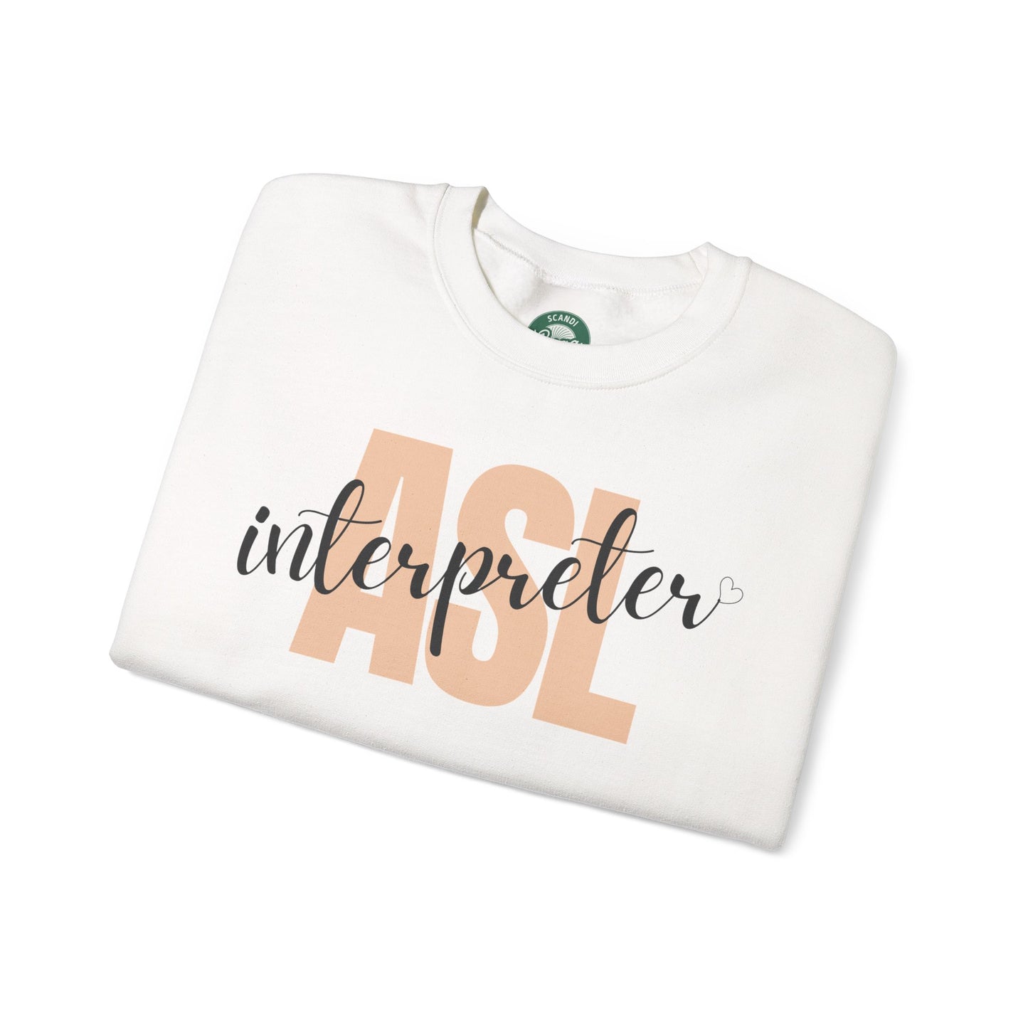 ASL Interpreter Sweatshirt, Unisex Crewneck, Gift for Sign Language Interpreters, Cozy Fall Wear, Support Deaf Community, Birthday/Thank You Gift for Interpreter