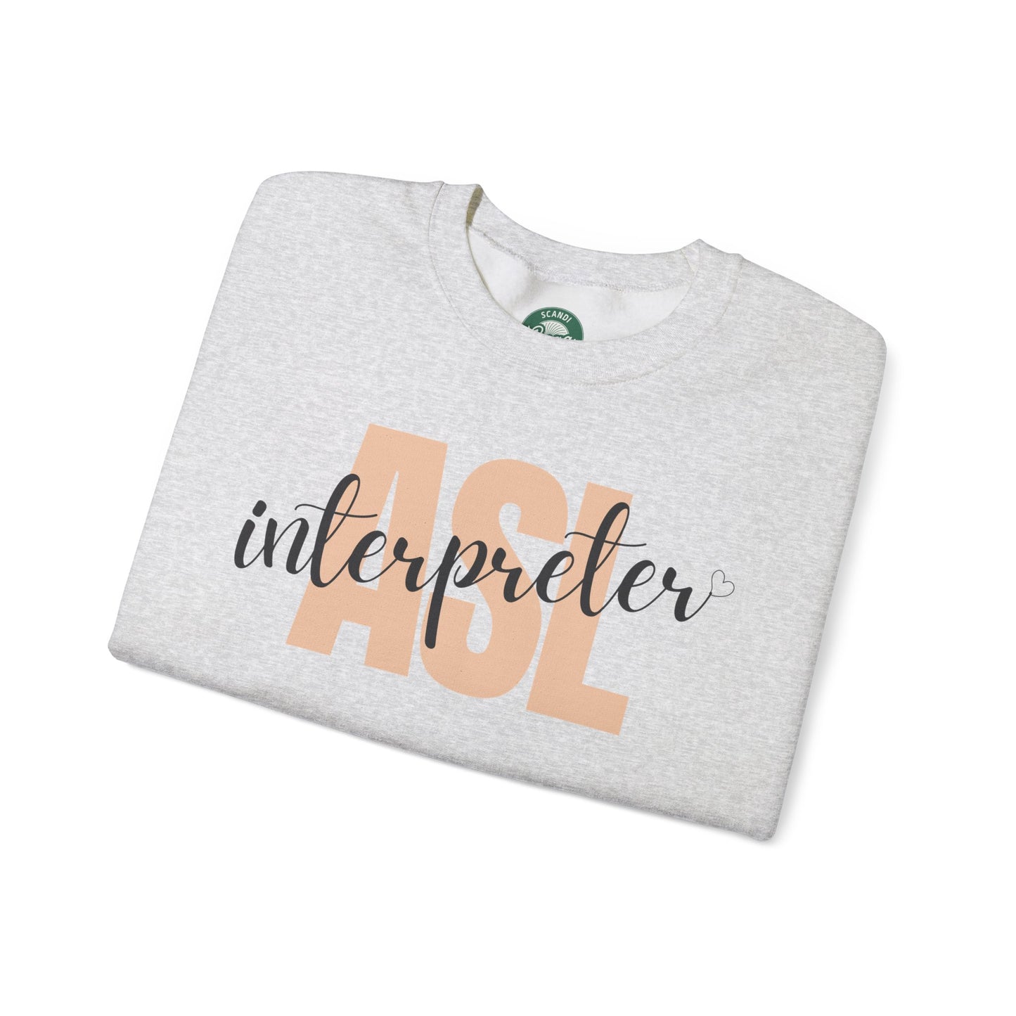 ASL Interpreter Sweatshirt, Unisex Crewneck, Gift for Sign Language Interpreters, Cozy Fall Wear, Support Deaf Community, Birthday/Thank You Gift for Interpreter