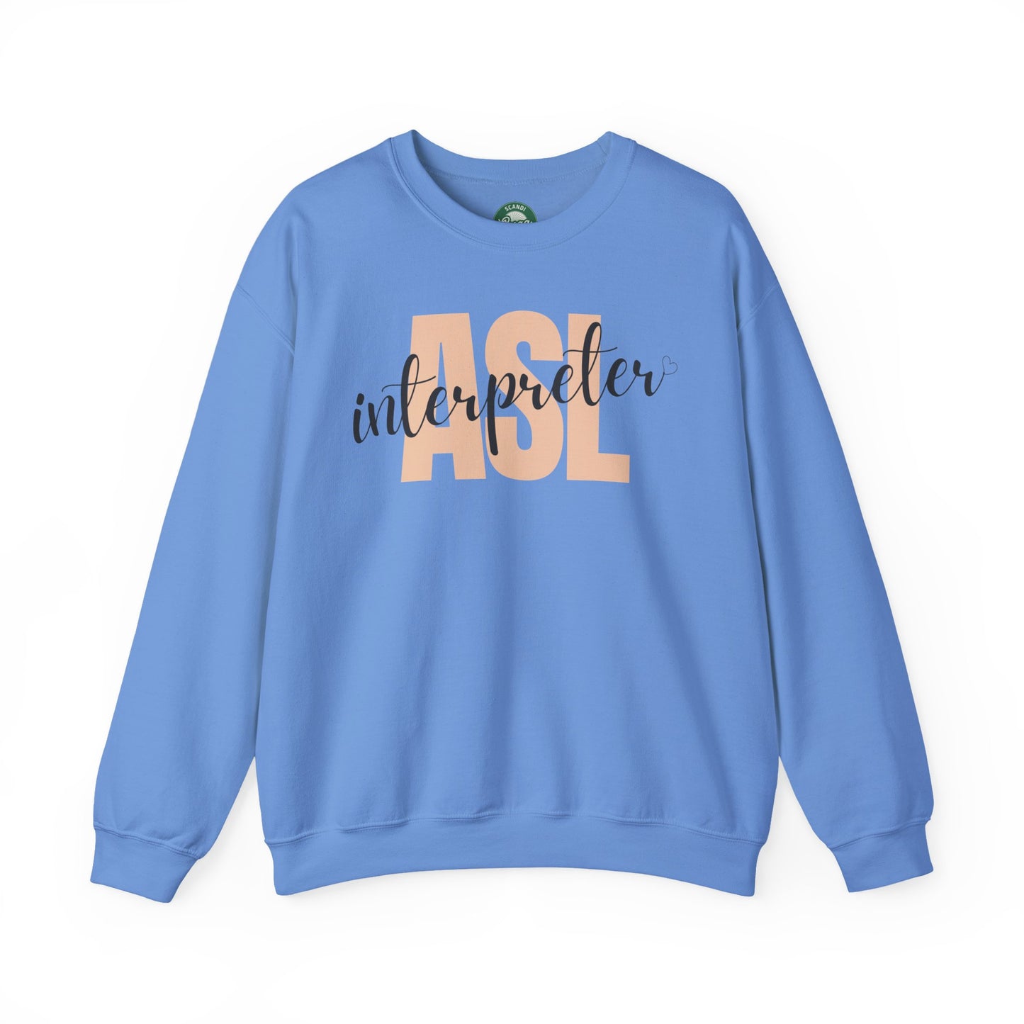 ASL Interpreter Sweatshirt, Unisex Crewneck, Gift for Sign Language Interpreters, Cozy Fall Wear, Support Deaf Community, Birthday/Thank You Gift for Interpreter