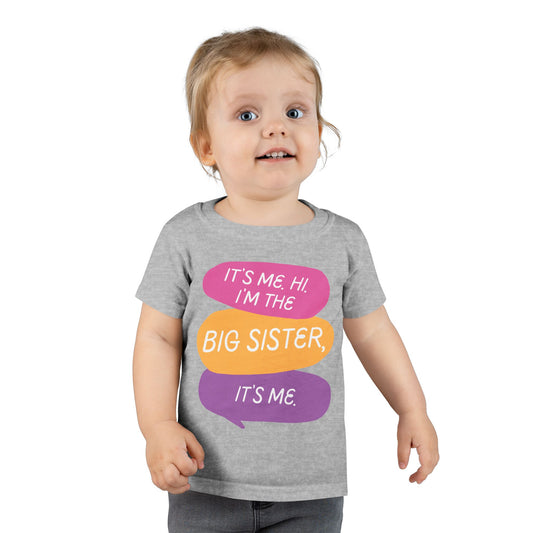 Big Sister Toddler T-Shirt, Cute Sister Tee, Baby Shower Gift, Sibling Announcement Shirt, Toddler Apparel, Kids Clothing