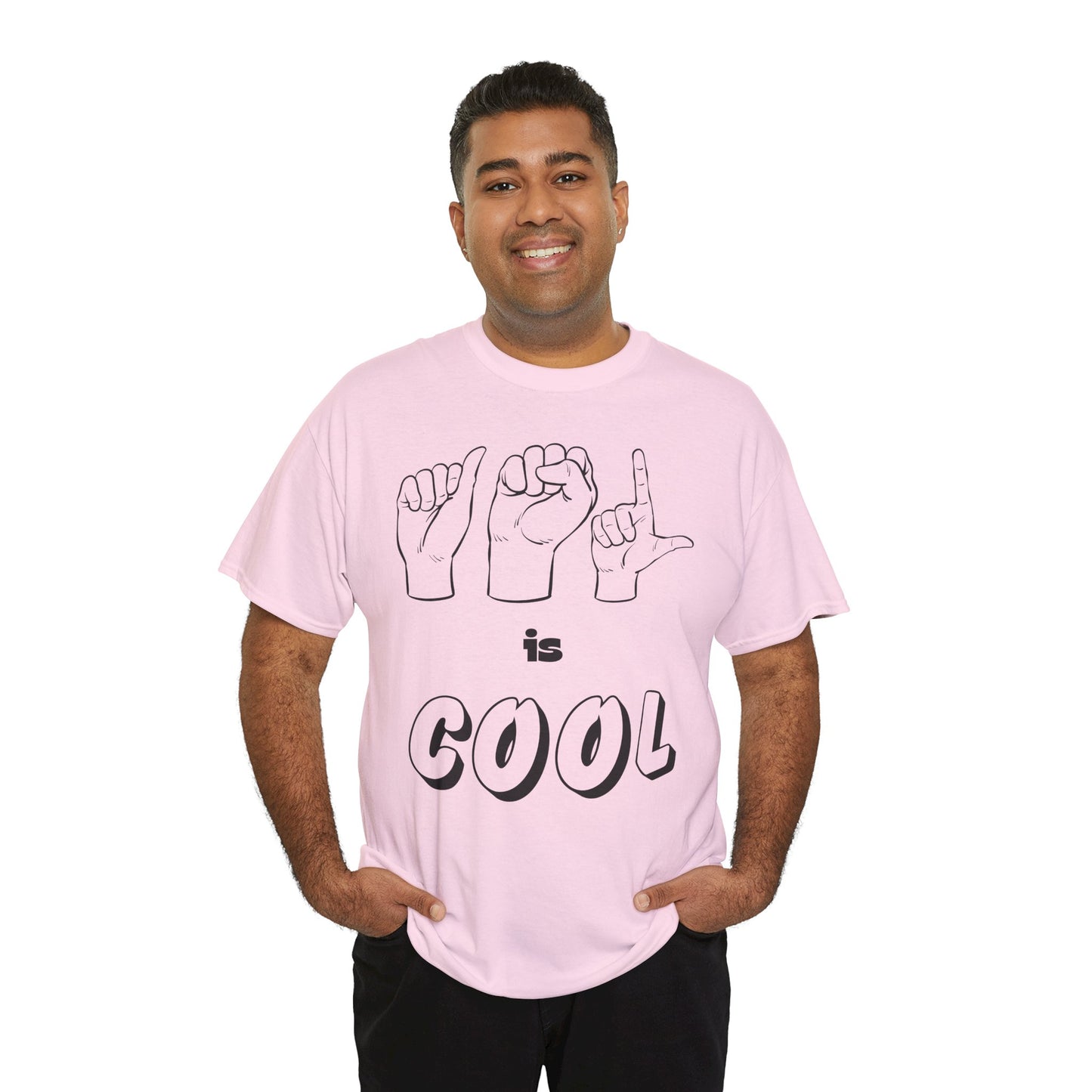 ASL Is Cool, Cool Sign Language Tee, Unisex Cotton Shirt, Gift for ASL Lovers, Fun Casual Wear, Communication Awareness