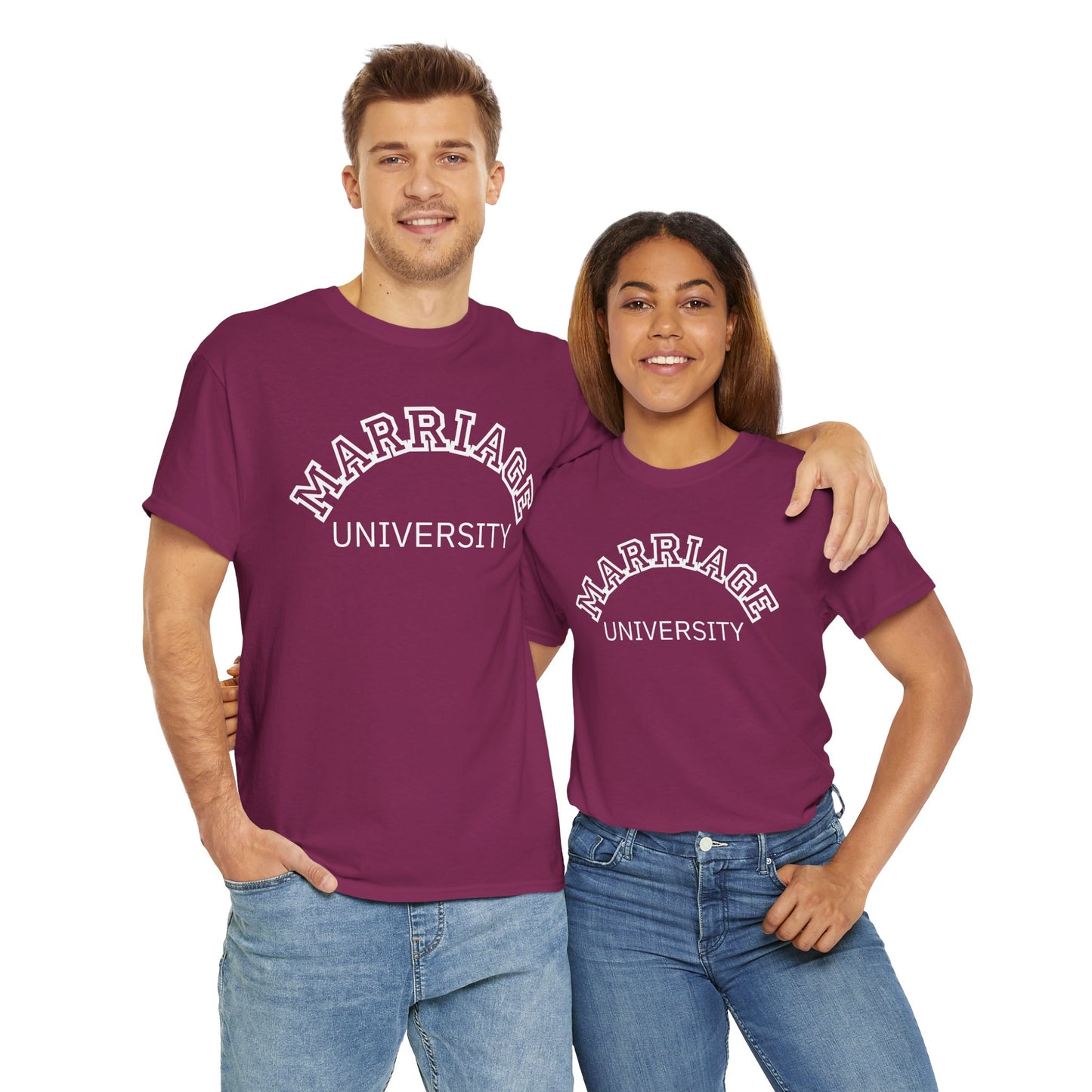 Marriage University Tee - Funny Unisex Cotton Shirt for Couples
