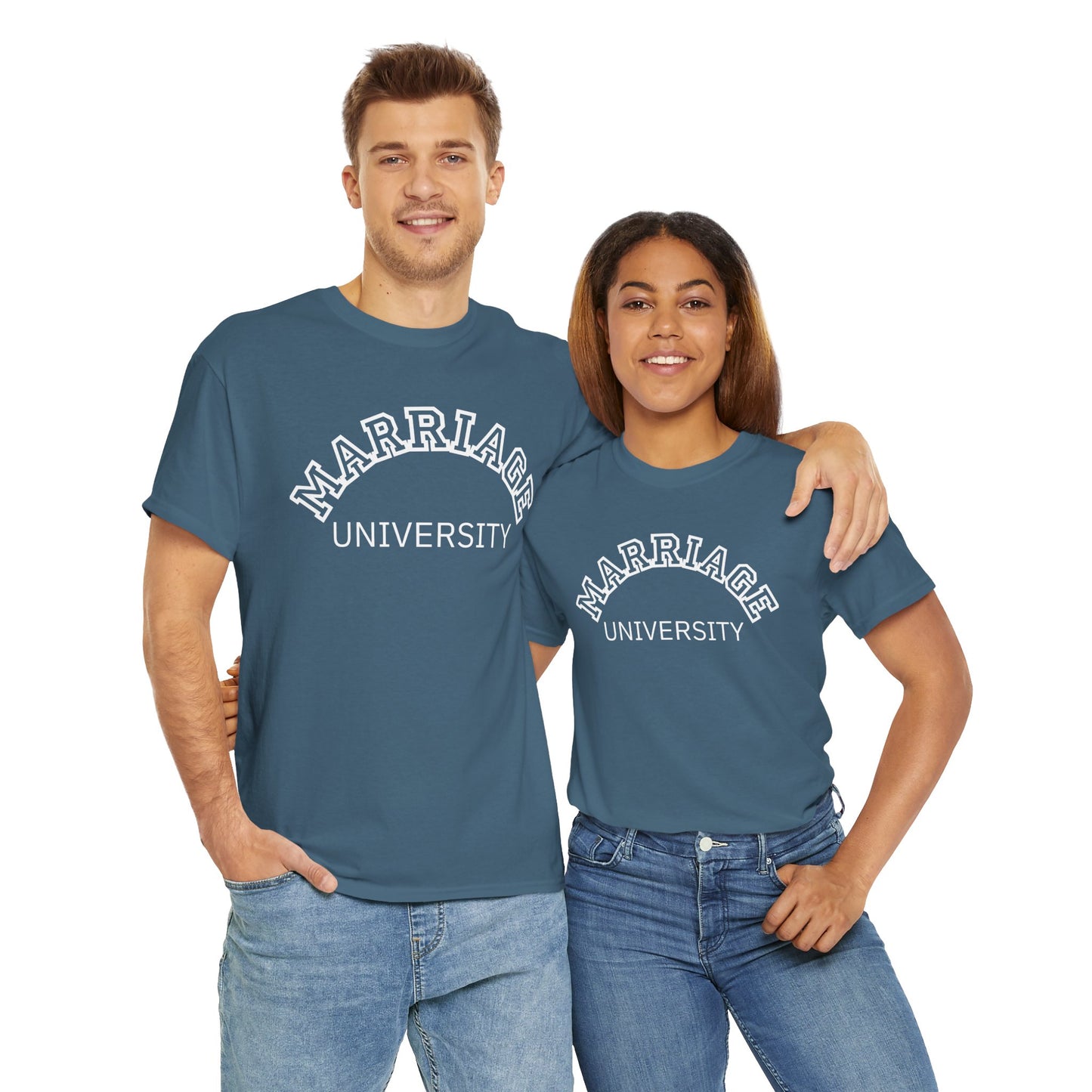 Marriage University Tee - Funny Unisex Cotton Shirt for Couples