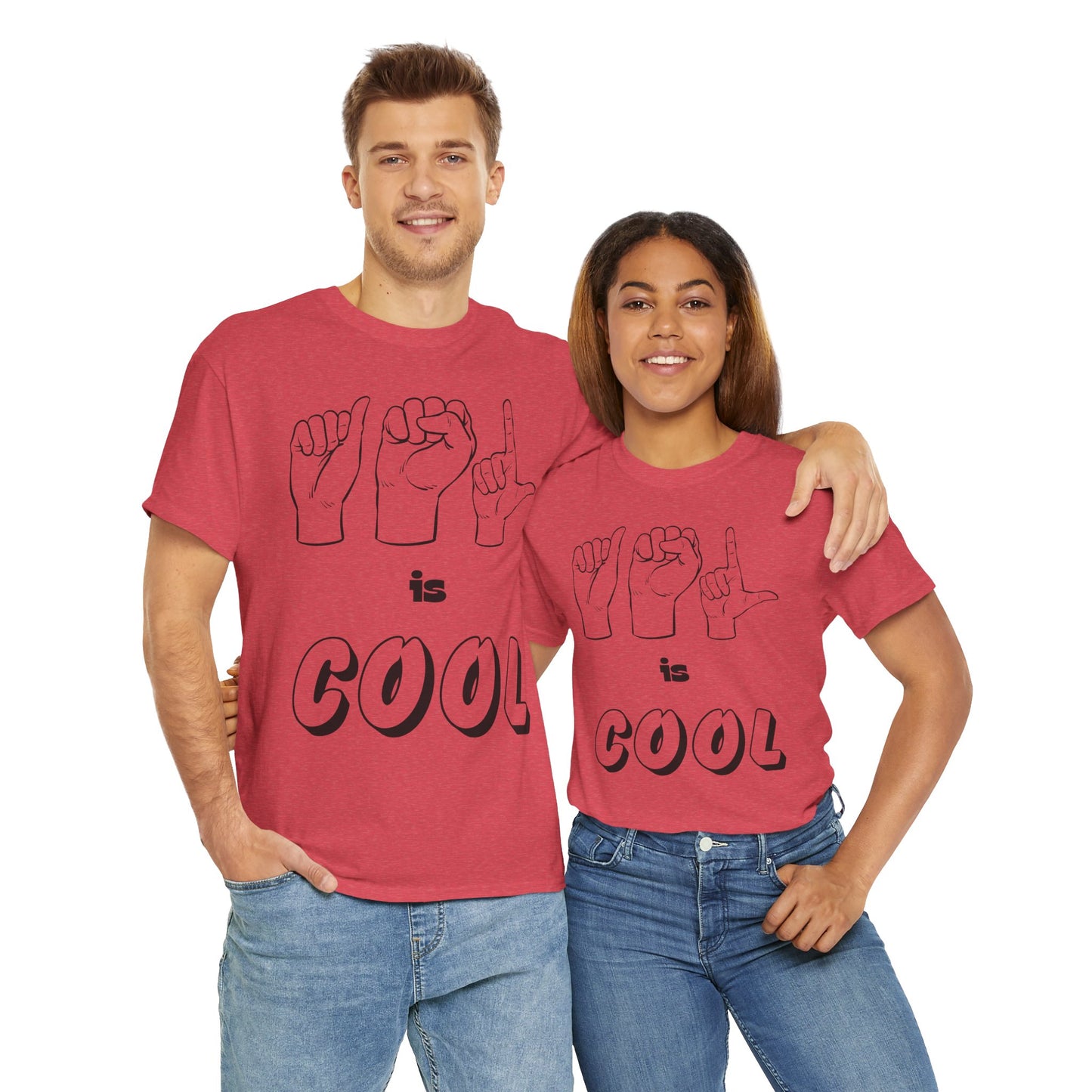 ASL Is Cool, Cool Sign Language Tee, Unisex Cotton Shirt, Gift for ASL Lovers, Fun Casual Wear, Communication Awareness