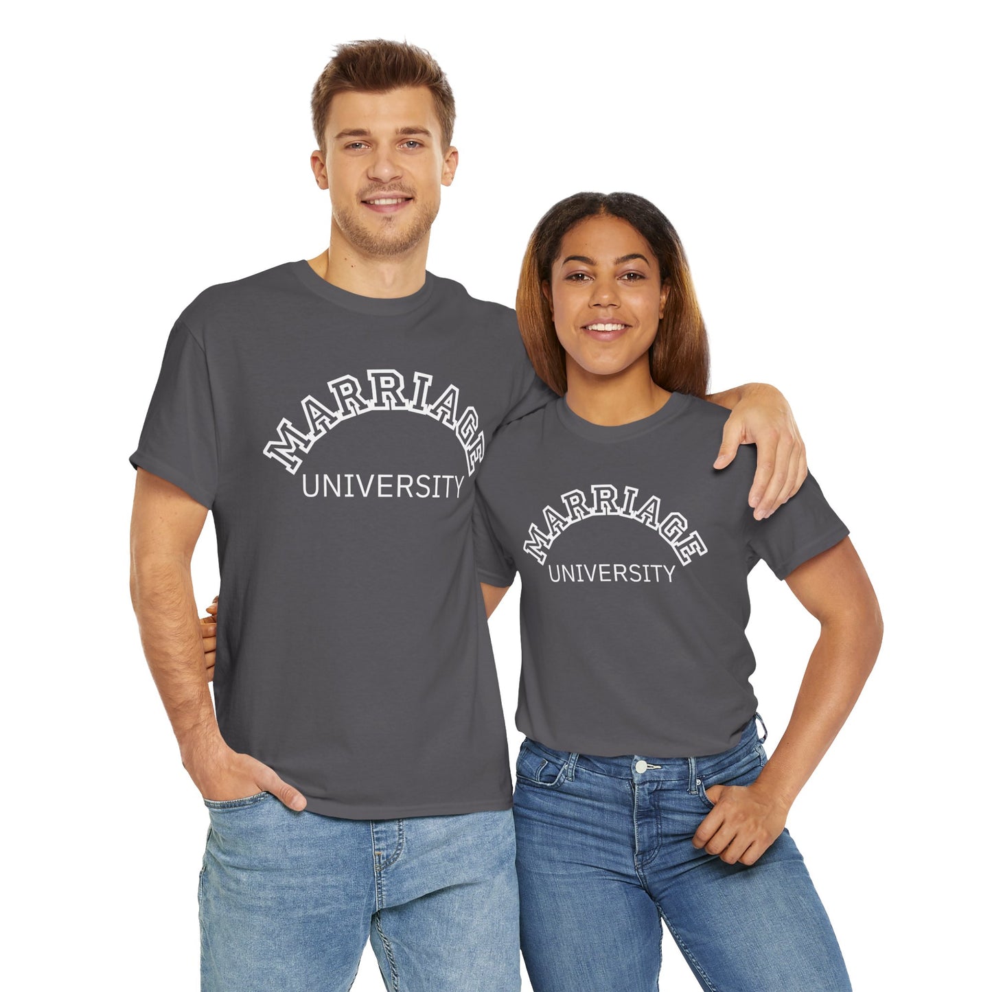 Marriage University Tee - Funny Unisex Cotton Shirt for Couples