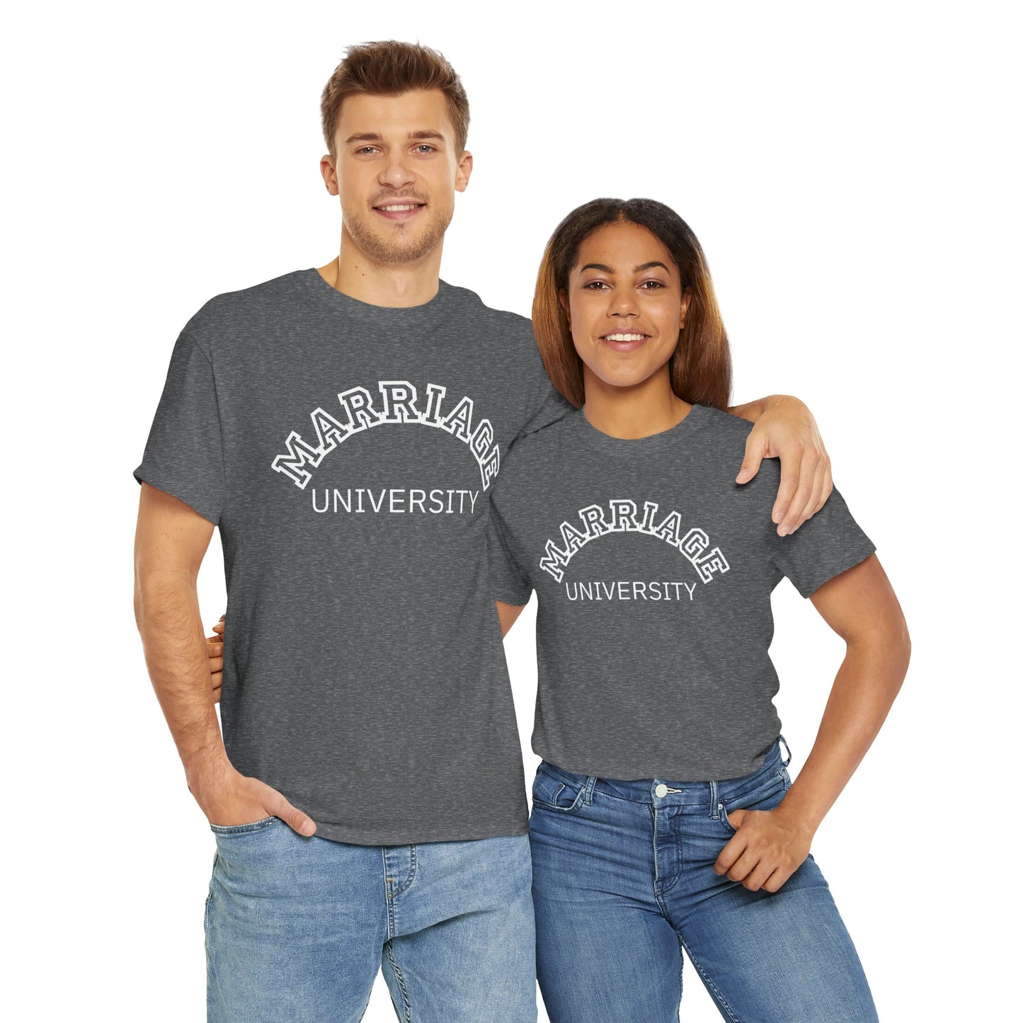 Marriage University Tee - Funny Unisex Cotton Shirt for Couples