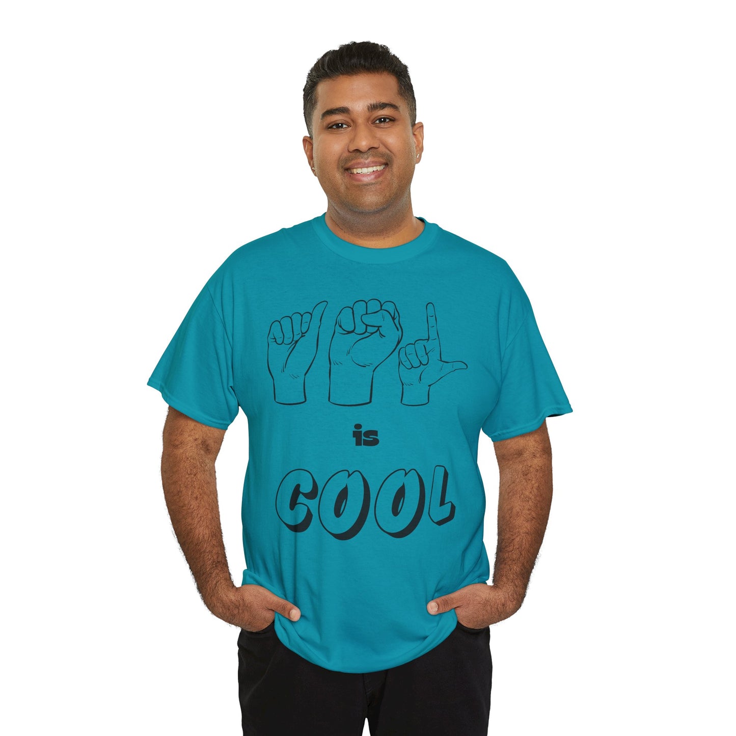 ASL Is Cool, Cool Sign Language Tee, Unisex Cotton Shirt, Gift for ASL Lovers, Fun Casual Wear, Communication Awareness