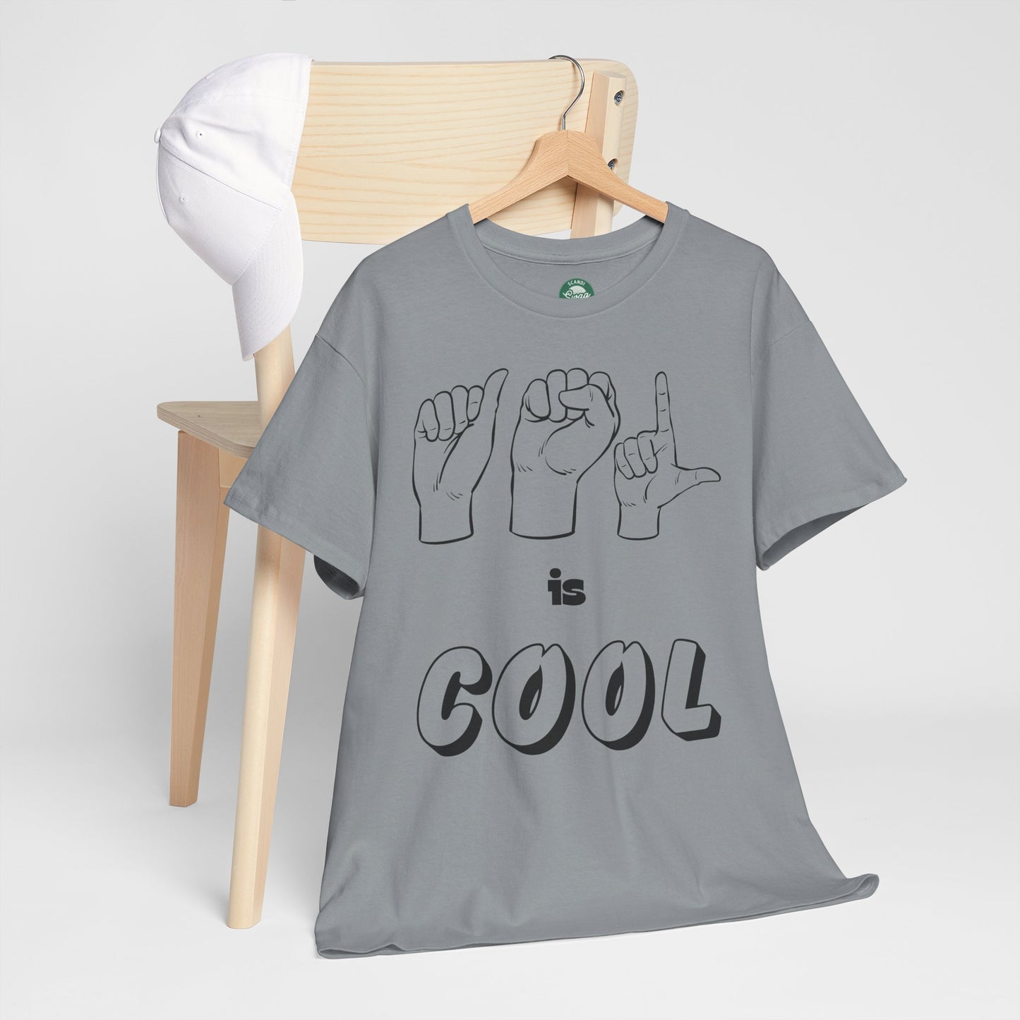 ASL Is Cool, Cool Sign Language Tee, Unisex Cotton Shirt, Gift for ASL Lovers, Fun Casual Wear, Communication Awareness