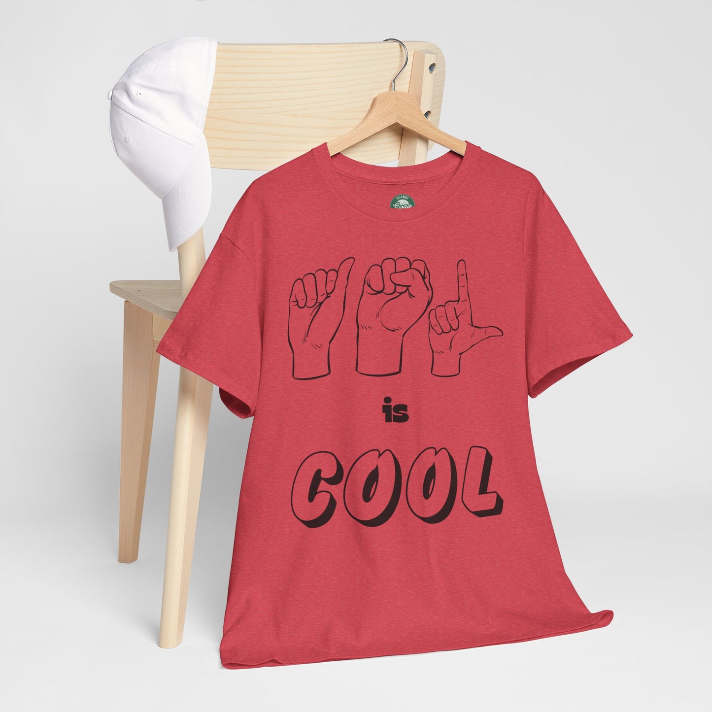 ASL Is Cool, Cool Sign Language Tee, Unisex Cotton Shirt, Gift for ASL Lovers, Fun Casual Wear, Communication Awareness