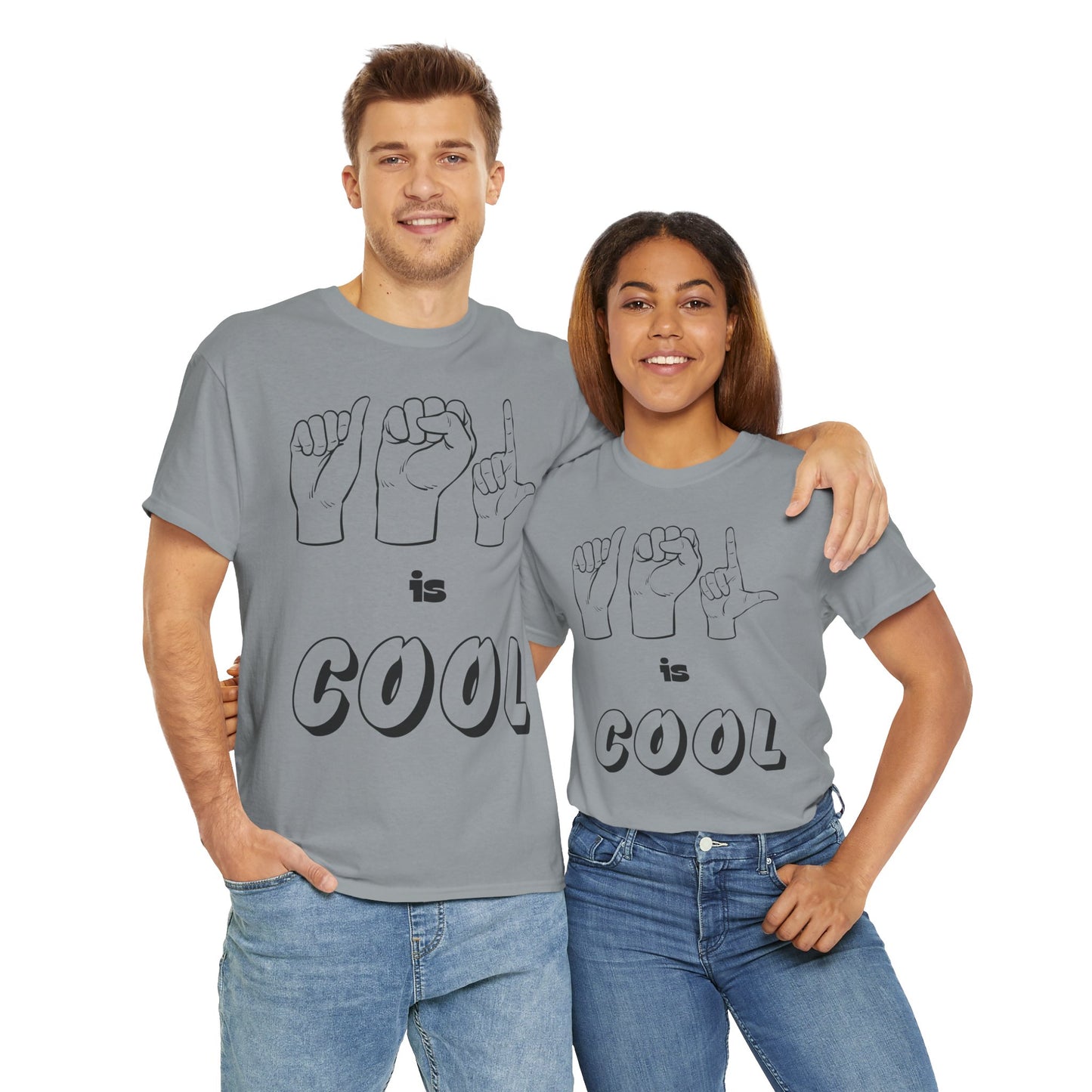 ASL Is Cool, Cool Sign Language Tee, Unisex Cotton Shirt, Gift for ASL Lovers, Fun Casual Wear, Communication Awareness