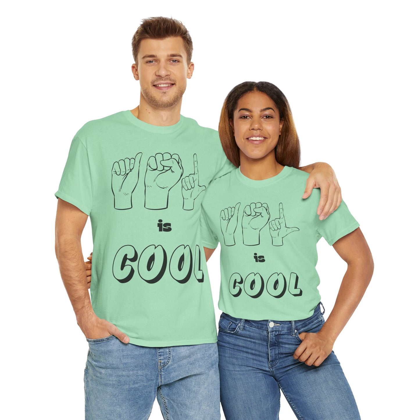 ASL Is Cool, Cool Sign Language Tee, Unisex Cotton Shirt, Gift for ASL Lovers, Fun Casual Wear, Communication Awareness