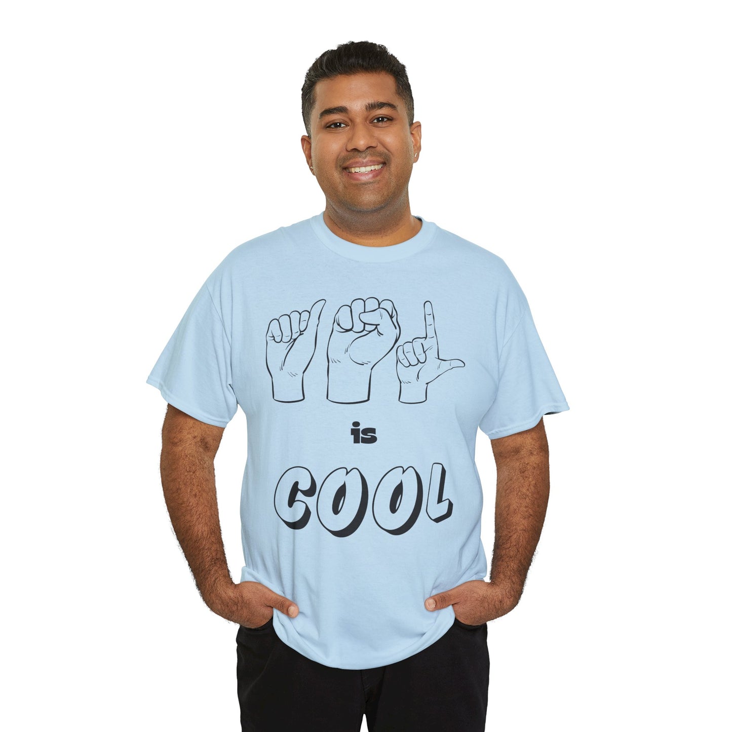 ASL Is Cool, Cool Sign Language Tee, Unisex Cotton Shirt, Gift for ASL Lovers, Fun Casual Wear, Communication Awareness