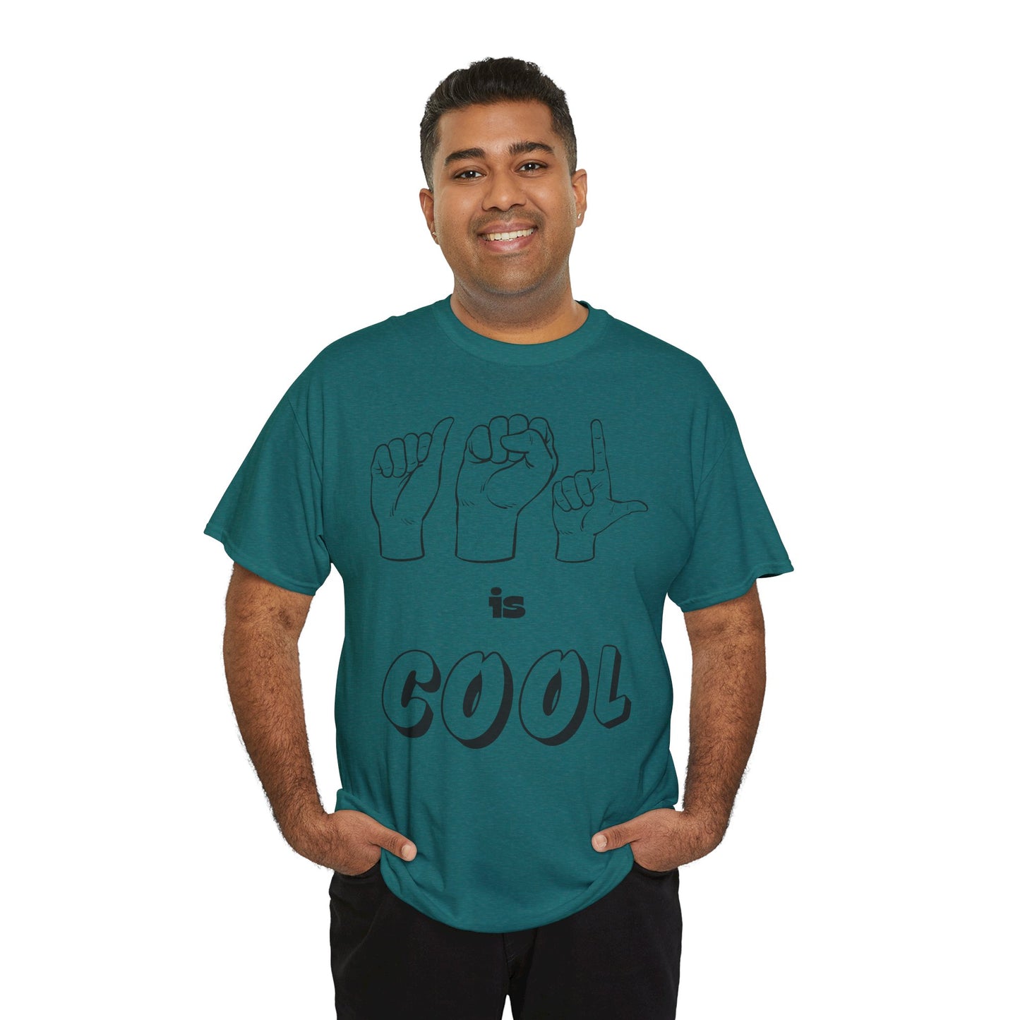 ASL Is Cool, Cool Sign Language Tee, Unisex Cotton Shirt, Gift for ASL Lovers, Fun Casual Wear, Communication Awareness
