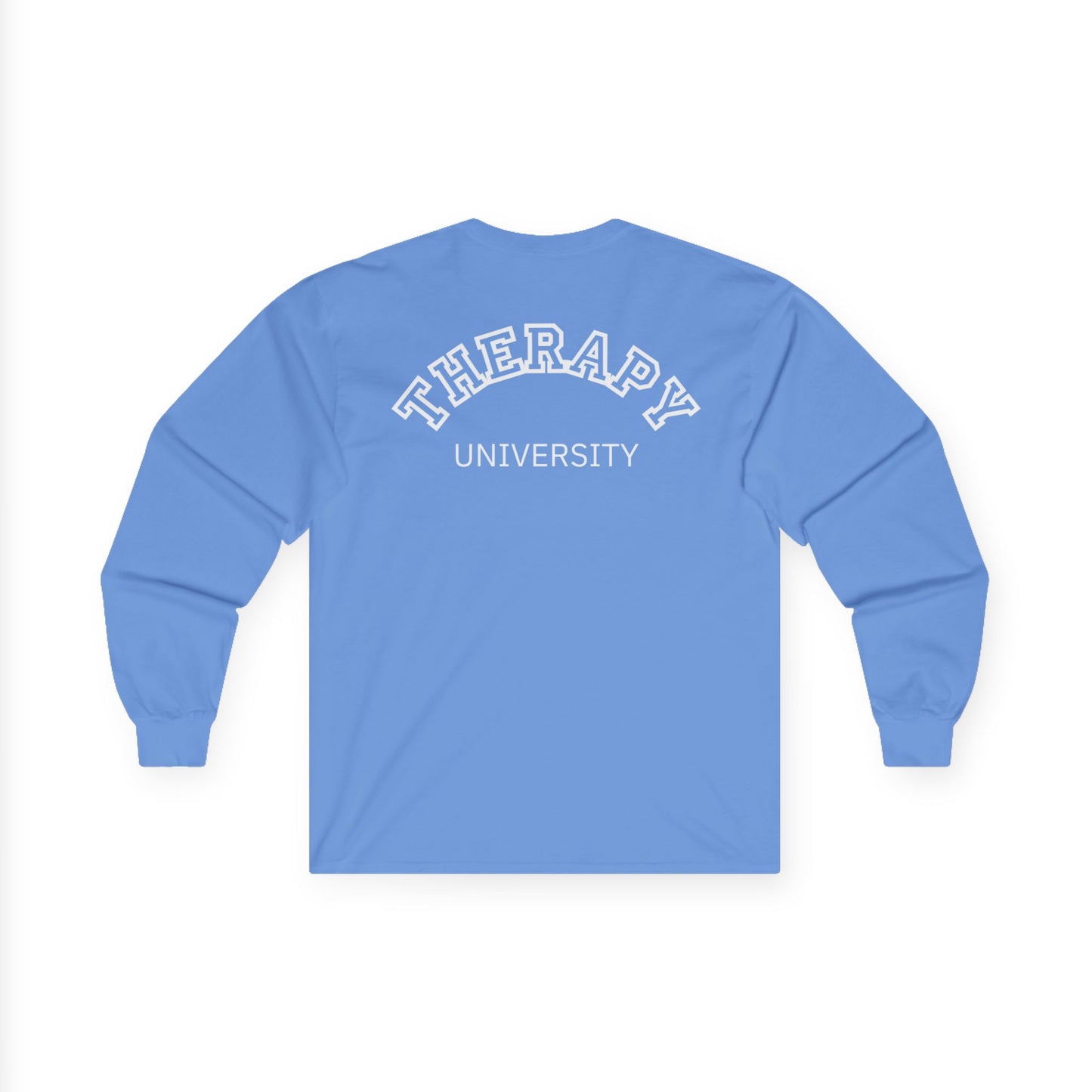 Therapy University Long Sleeve Tee, Relaxed Unisex Tee, Casual Layering Top, Gift for Mental Health Awareness, Gift for Therapist