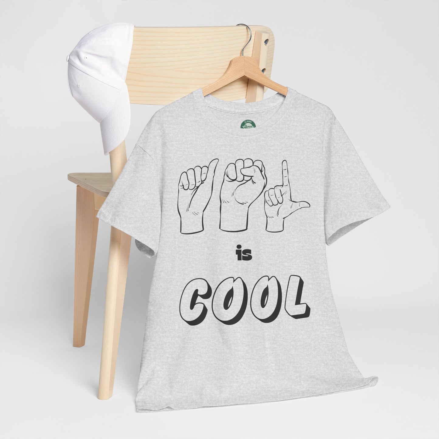 ASL Is Cool, Cool Sign Language Tee, Unisex Cotton Shirt, Gift for ASL Lovers, Fun Casual Wear, Communication Awareness