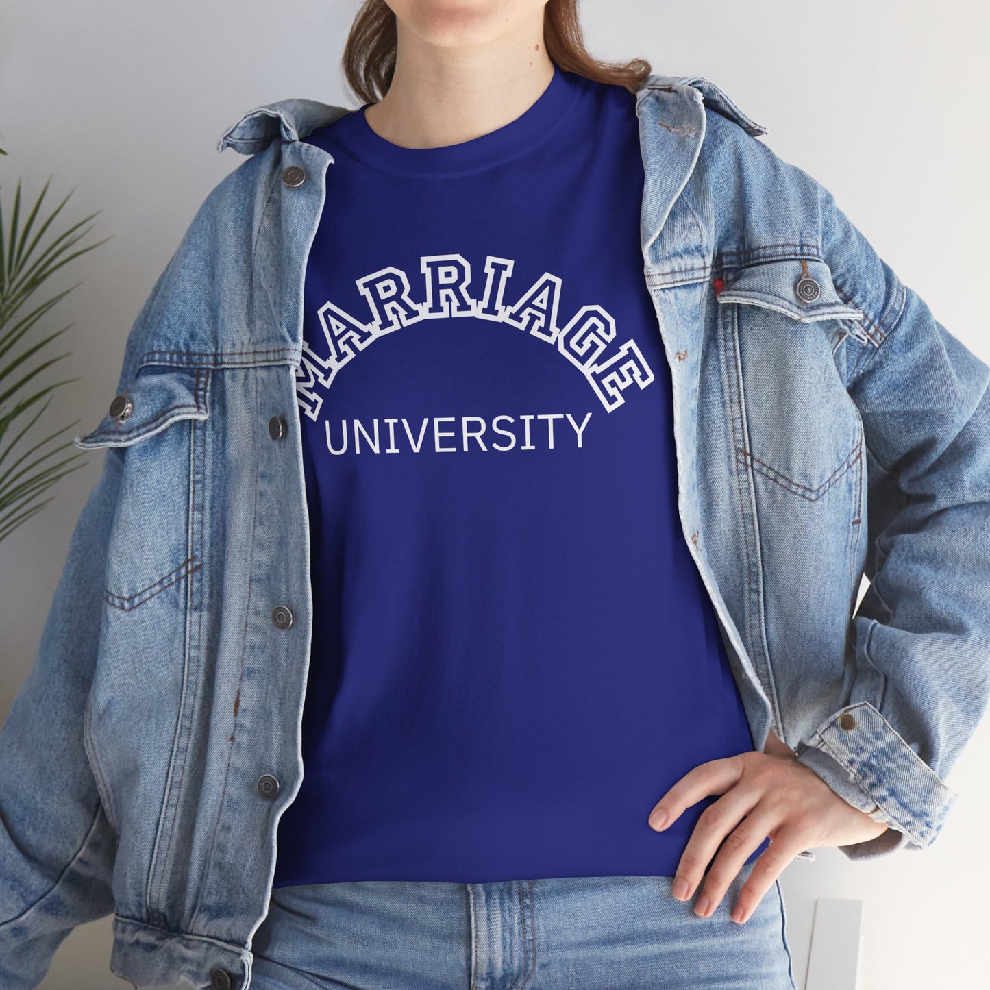 Marriage University Tee - Funny Unisex Cotton Shirt for Couples