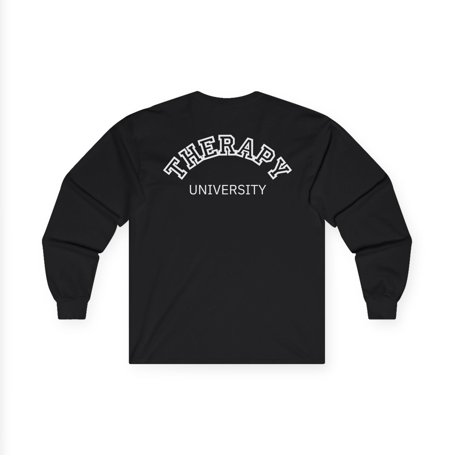 Therapy University Long Sleeve Tee, Relaxed Unisex Tee, Casual Layering Top, Gift for Mental Health Awareness, Gift for Therapist