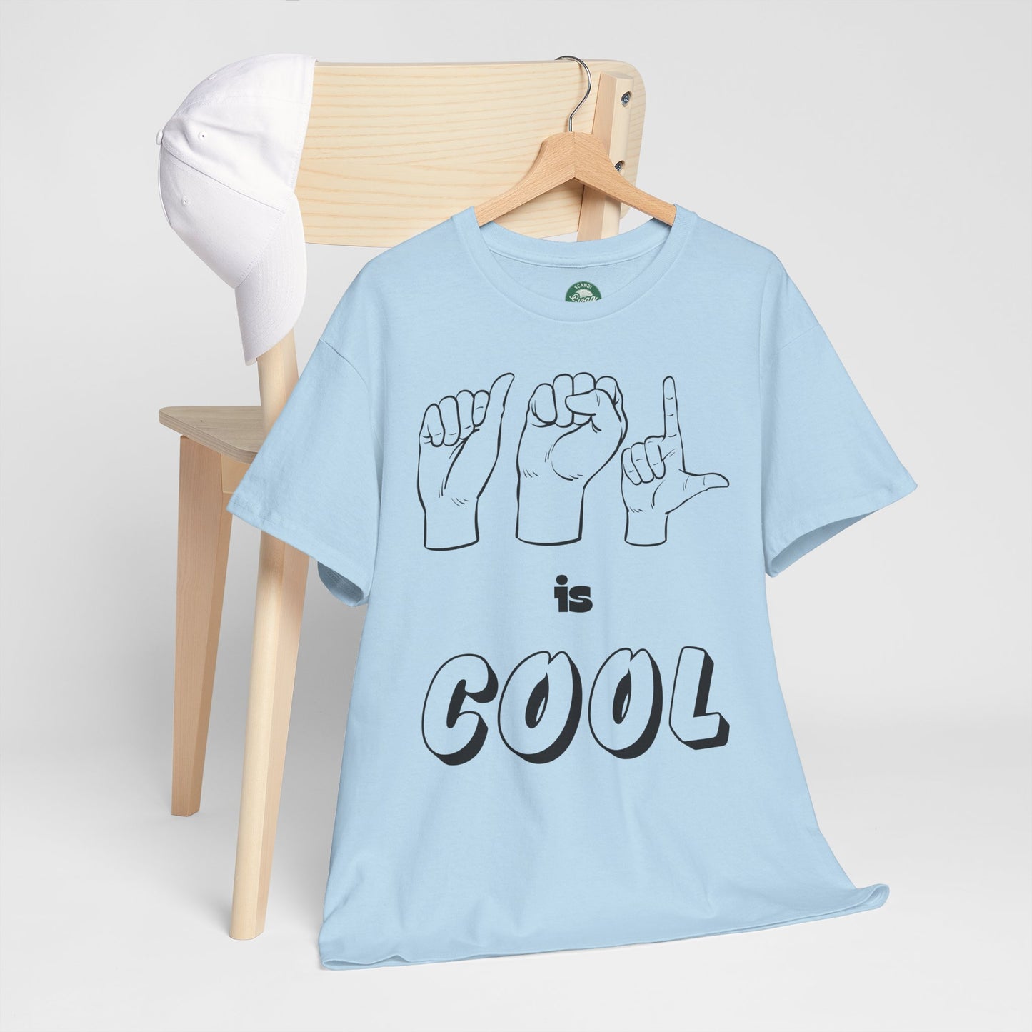 ASL Is Cool, Cool Sign Language Tee, Unisex Cotton Shirt, Gift for ASL Lovers, Fun Casual Wear, Communication Awareness