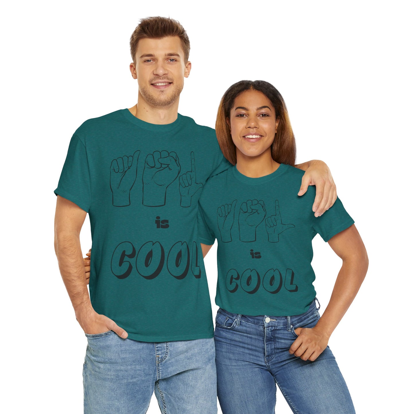 ASL Is Cool, Cool Sign Language Tee, Unisex Cotton Shirt, Gift for ASL Lovers, Fun Casual Wear, Communication Awareness