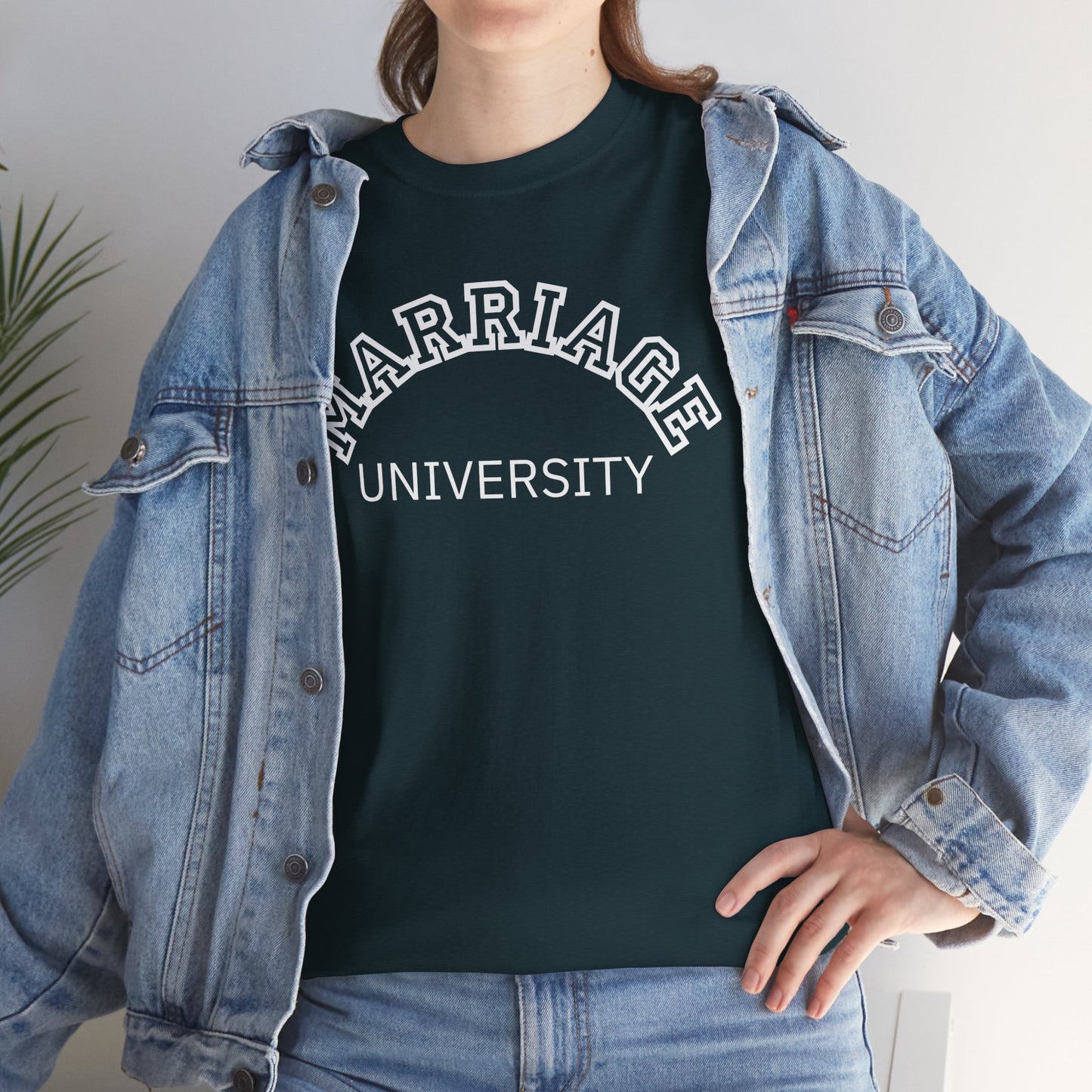 Marriage University Tee - Funny Unisex Cotton Shirt for Couples