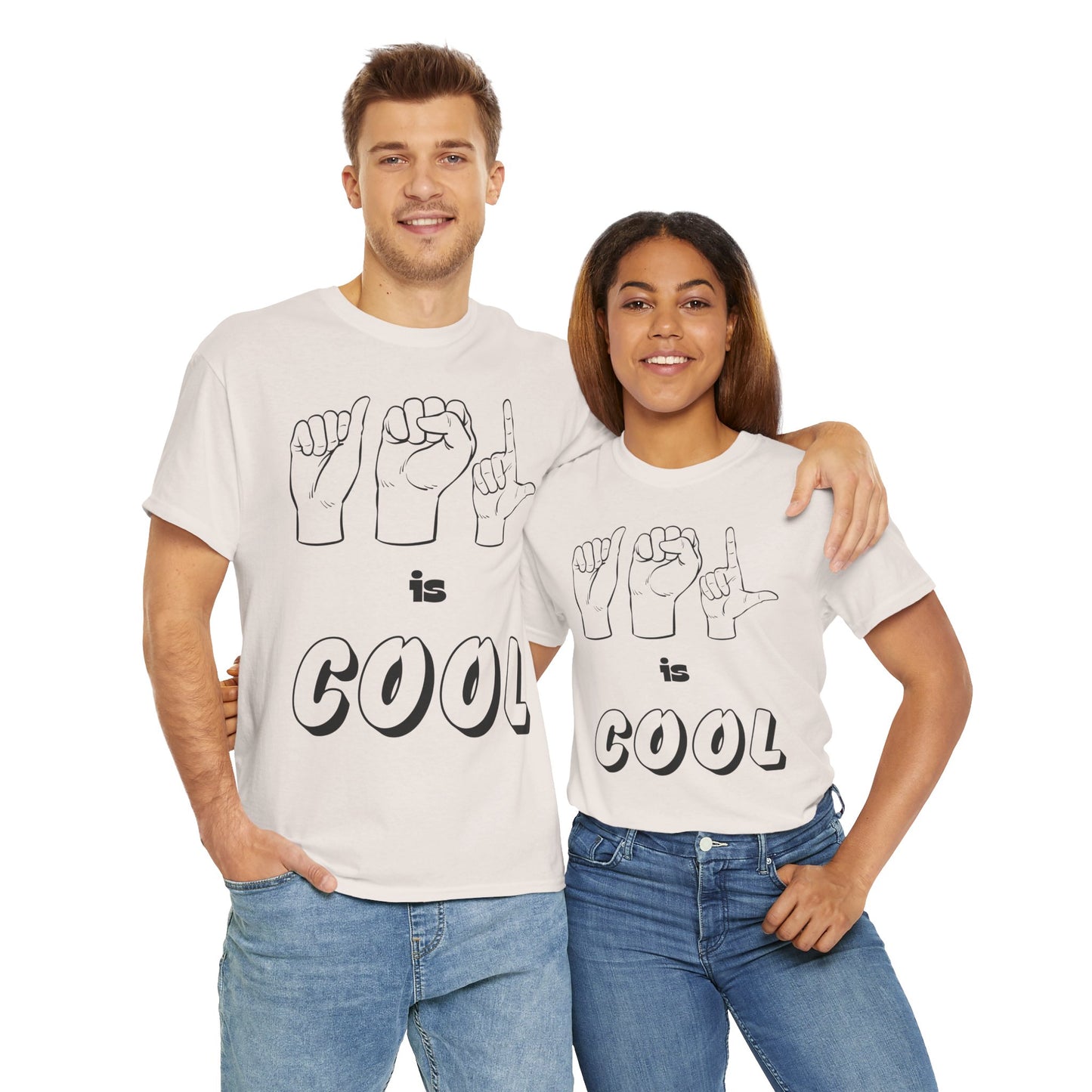 ASL Is Cool, Cool Sign Language Tee, Unisex Cotton Shirt, Gift for ASL Lovers, Fun Casual Wear, Communication Awareness