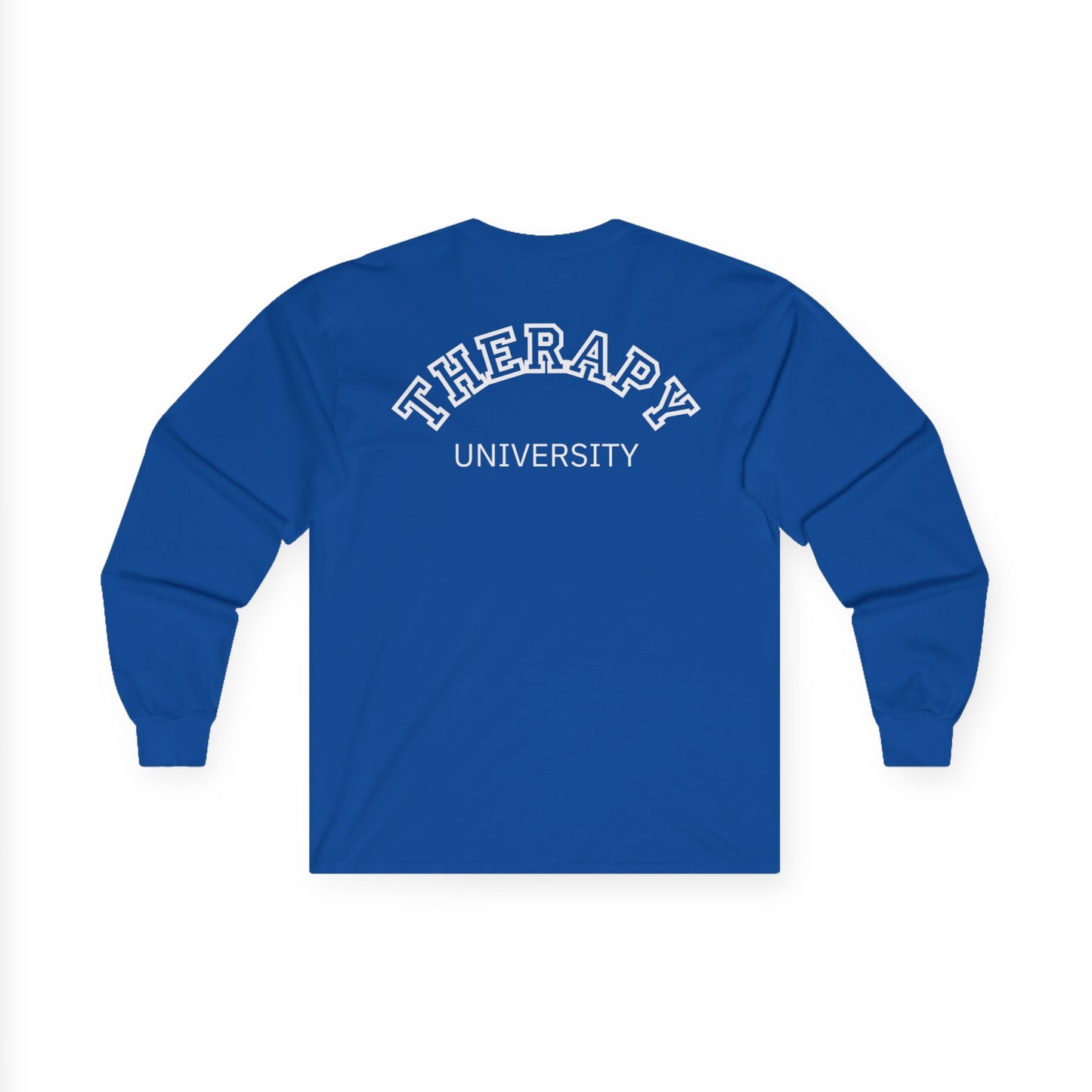 Therapy University Long Sleeve Tee, Relaxed Unisex Tee, Casual Layering Top, Gift for Mental Health Awareness, Gift for Therapist