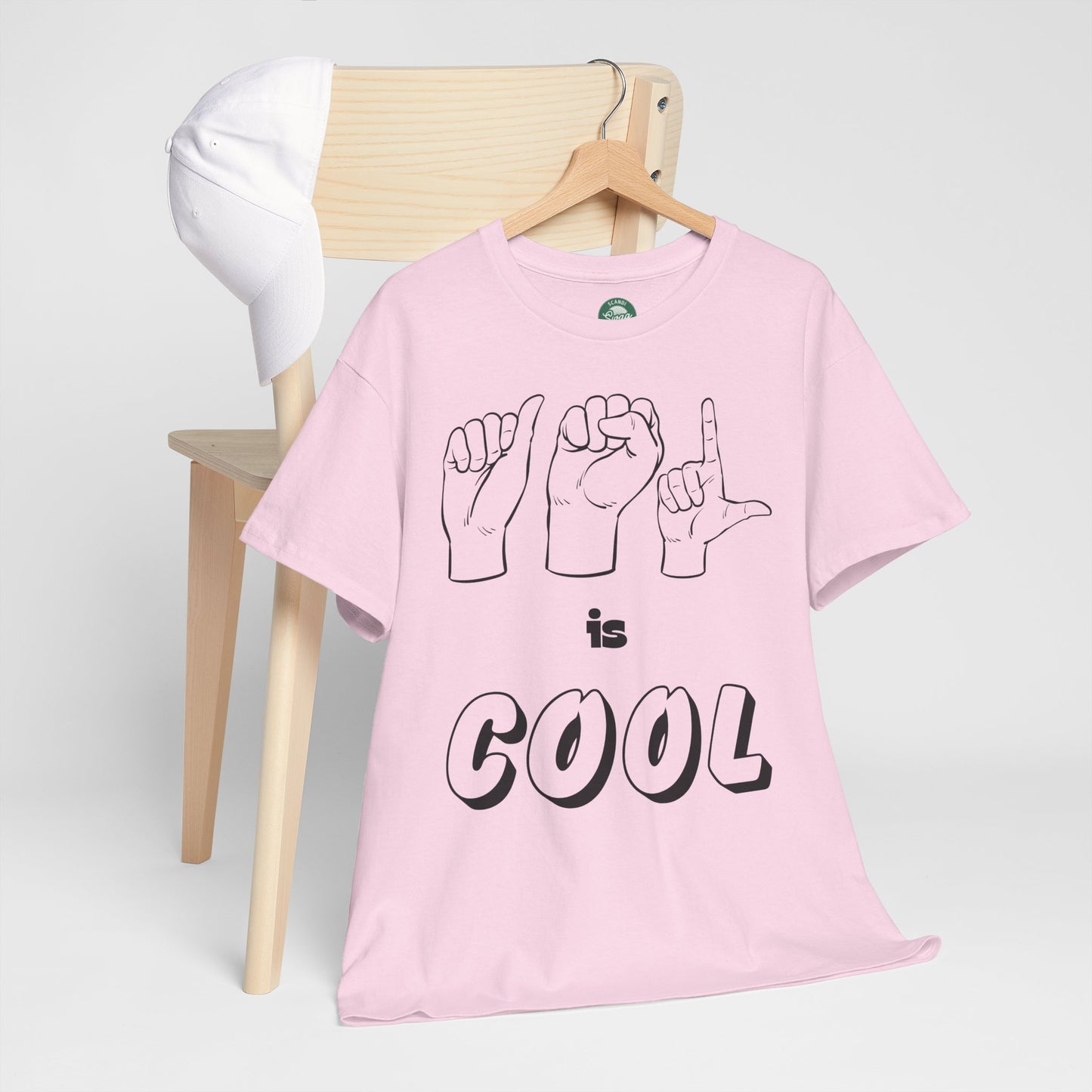 ASL Is Cool, Cool Sign Language Tee, Unisex Cotton Shirt, Gift for ASL Lovers, Fun Casual Wear, Communication Awareness
