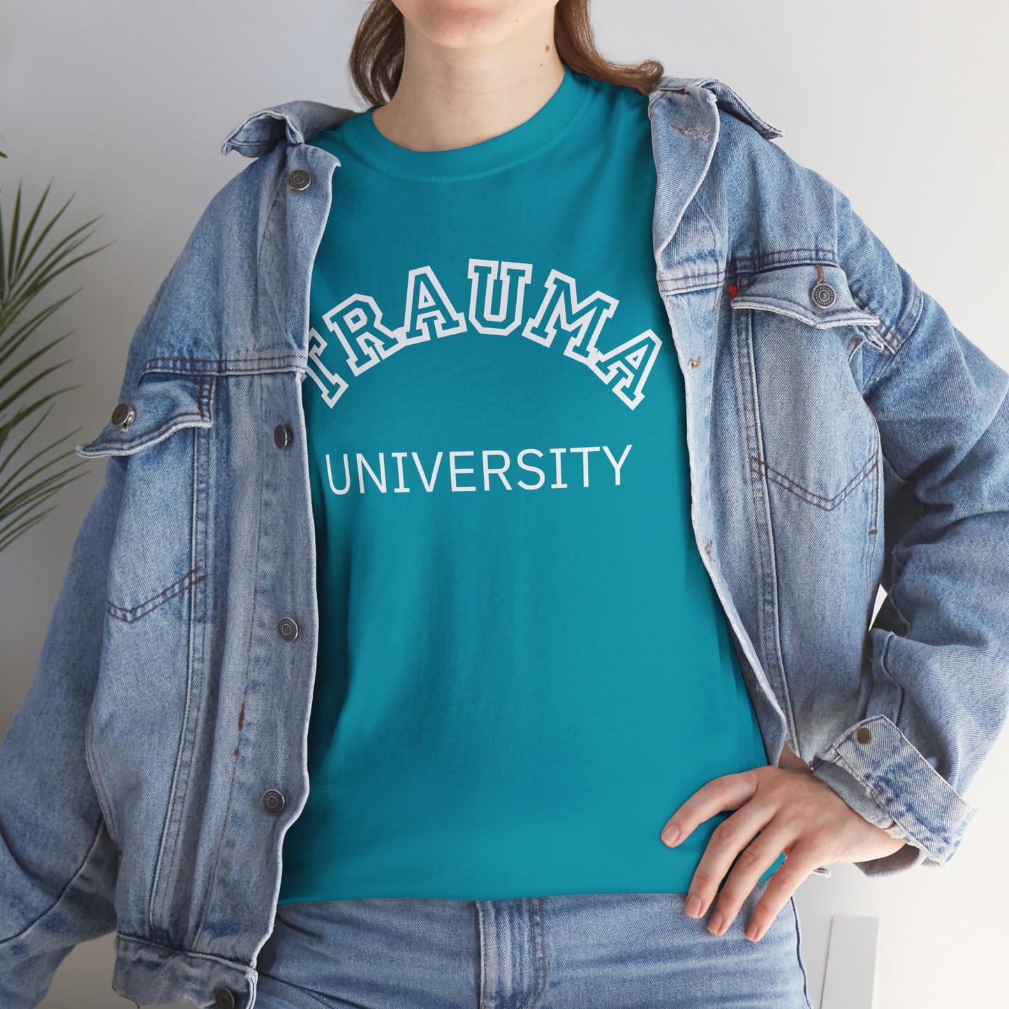 Trauma University Unisex Cotton Tee - Therapy T-shirt, Unique Gift For Therapists, Therapy Shirt, Therapist Gift