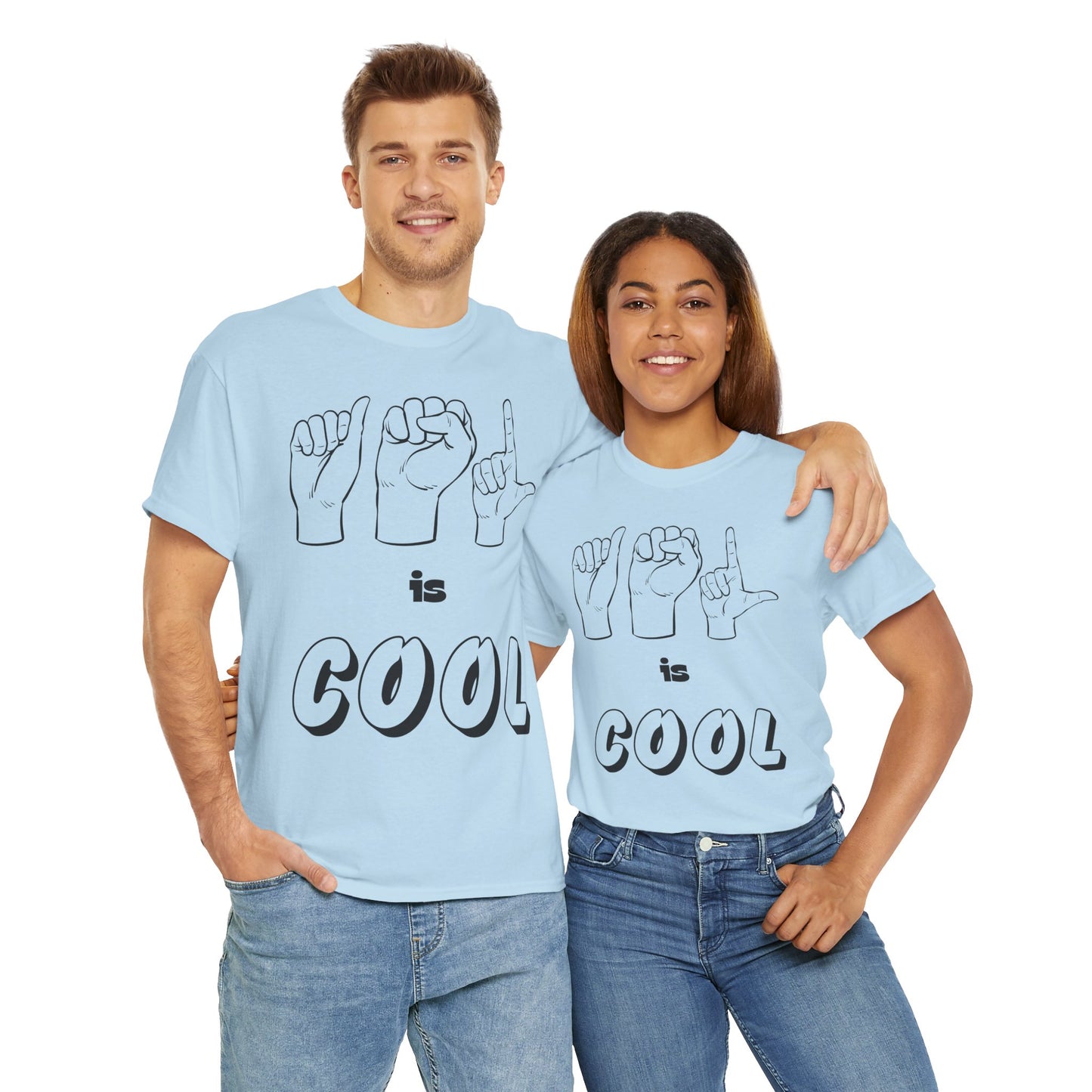 ASL Is Cool, Cool Sign Language Tee, Unisex Cotton Shirt, Gift for ASL Lovers, Fun Casual Wear, Communication Awareness