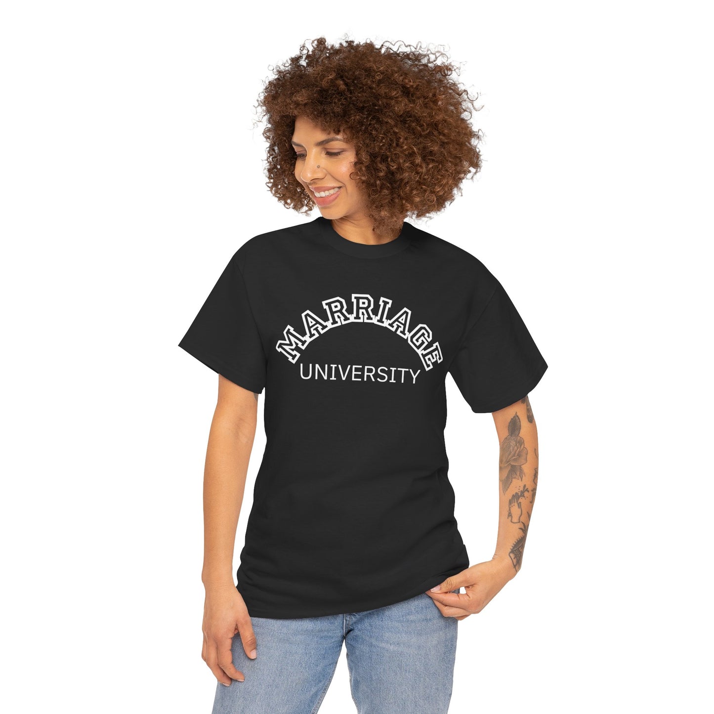 Marriage University Tee - Funny Unisex Cotton Shirt for Couples
