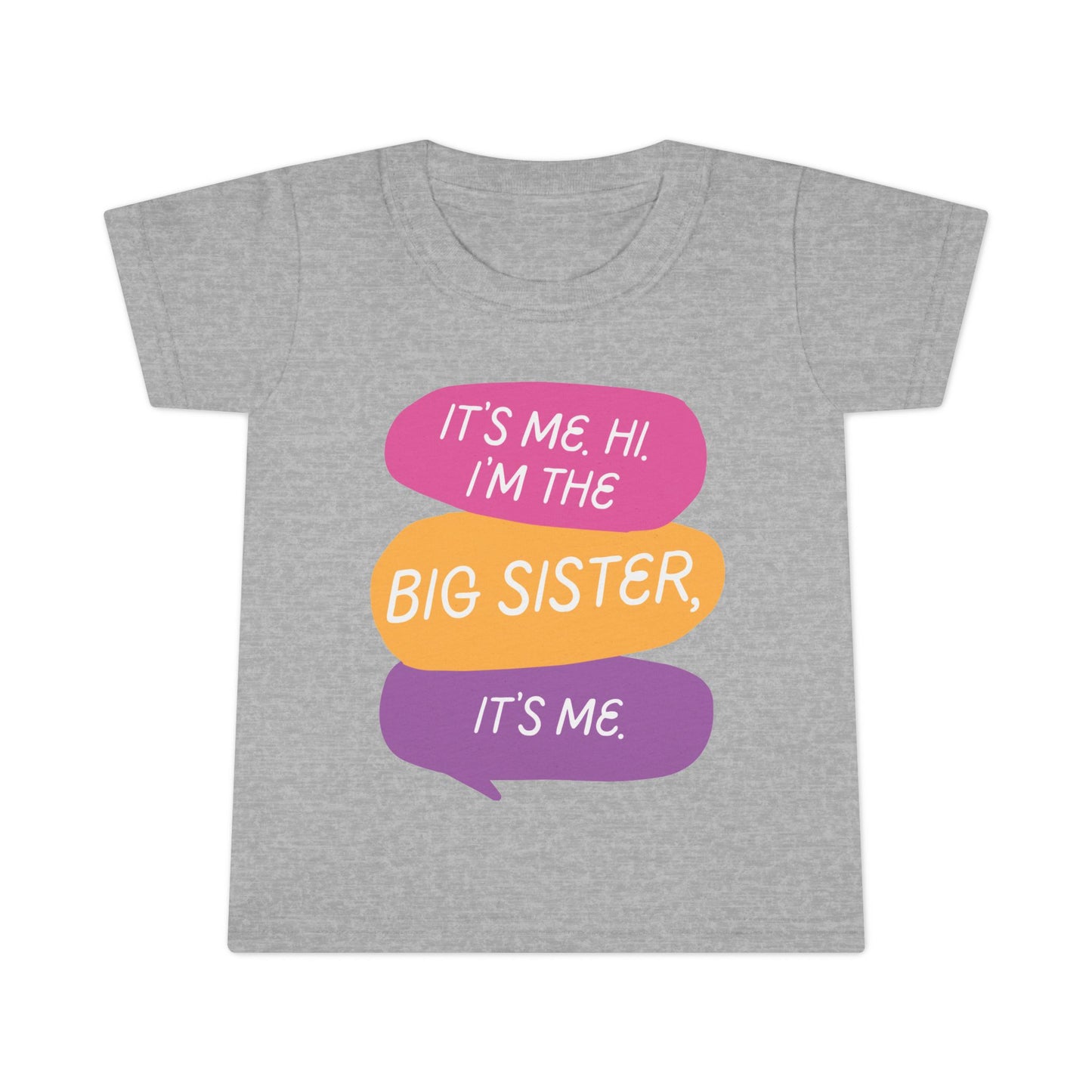 Big Sister Toddler T-Shirt, Cute Sister Tee, Baby Shower Gift, Sibling Announcement Shirt, Toddler Apparel, Kids Clothing