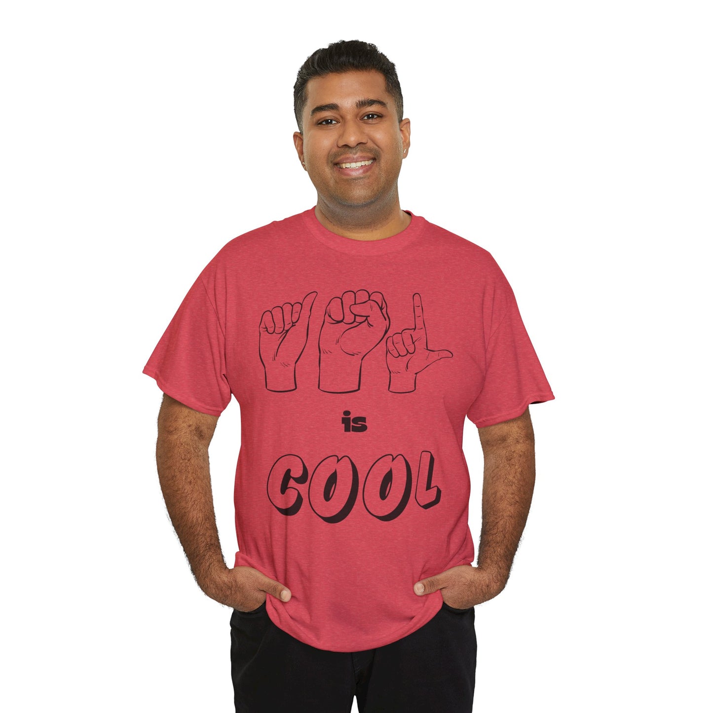 ASL Is Cool, Cool Sign Language Tee, Unisex Cotton Shirt, Gift for ASL Lovers, Fun Casual Wear, Communication Awareness