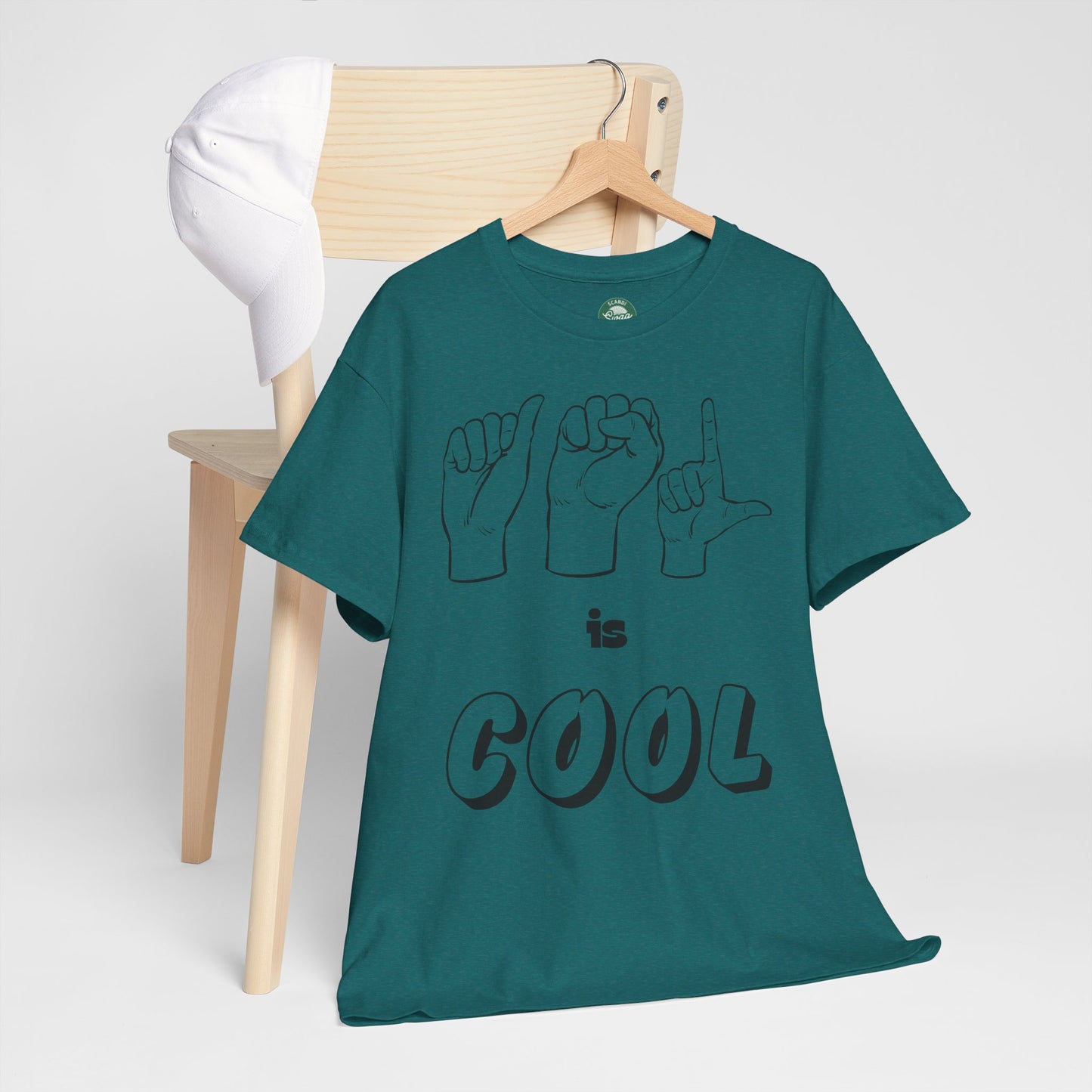 ASL Is Cool, Cool Sign Language Tee, Unisex Cotton Shirt, Gift for ASL Lovers, Fun Casual Wear, Communication Awareness