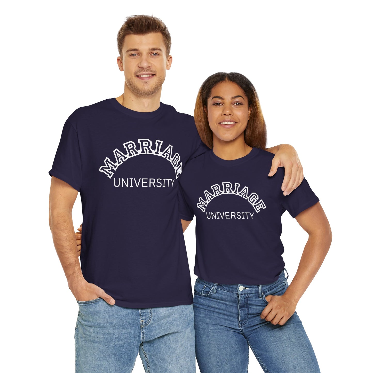 Marriage University Tee - Funny Unisex Cotton Shirt for Couples