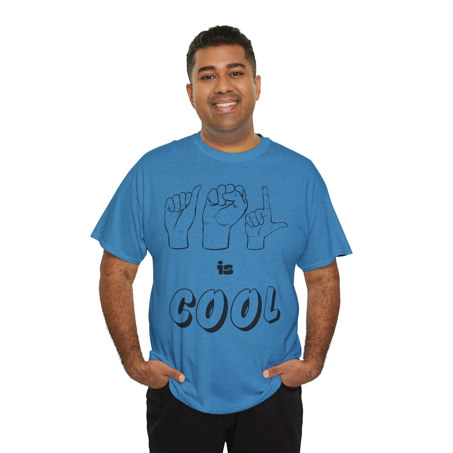 ASL Is Cool, Cool Sign Language Tee, Unisex Cotton Shirt, Gift for ASL Lovers, Fun Casual Wear, Communication Awareness