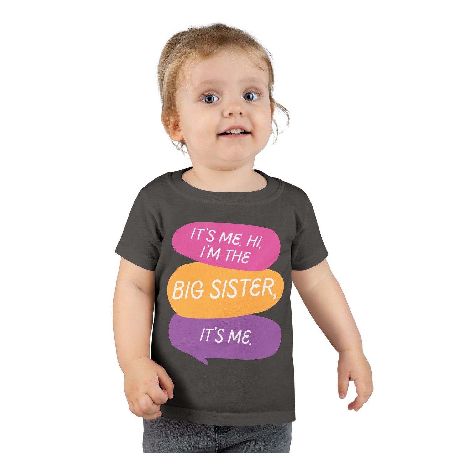 Big Sister Toddler T-Shirt, Cute Sister Tee, Baby Shower Gift, Sibling Announcement Shirt, Toddler Apparel, Kids Clothing