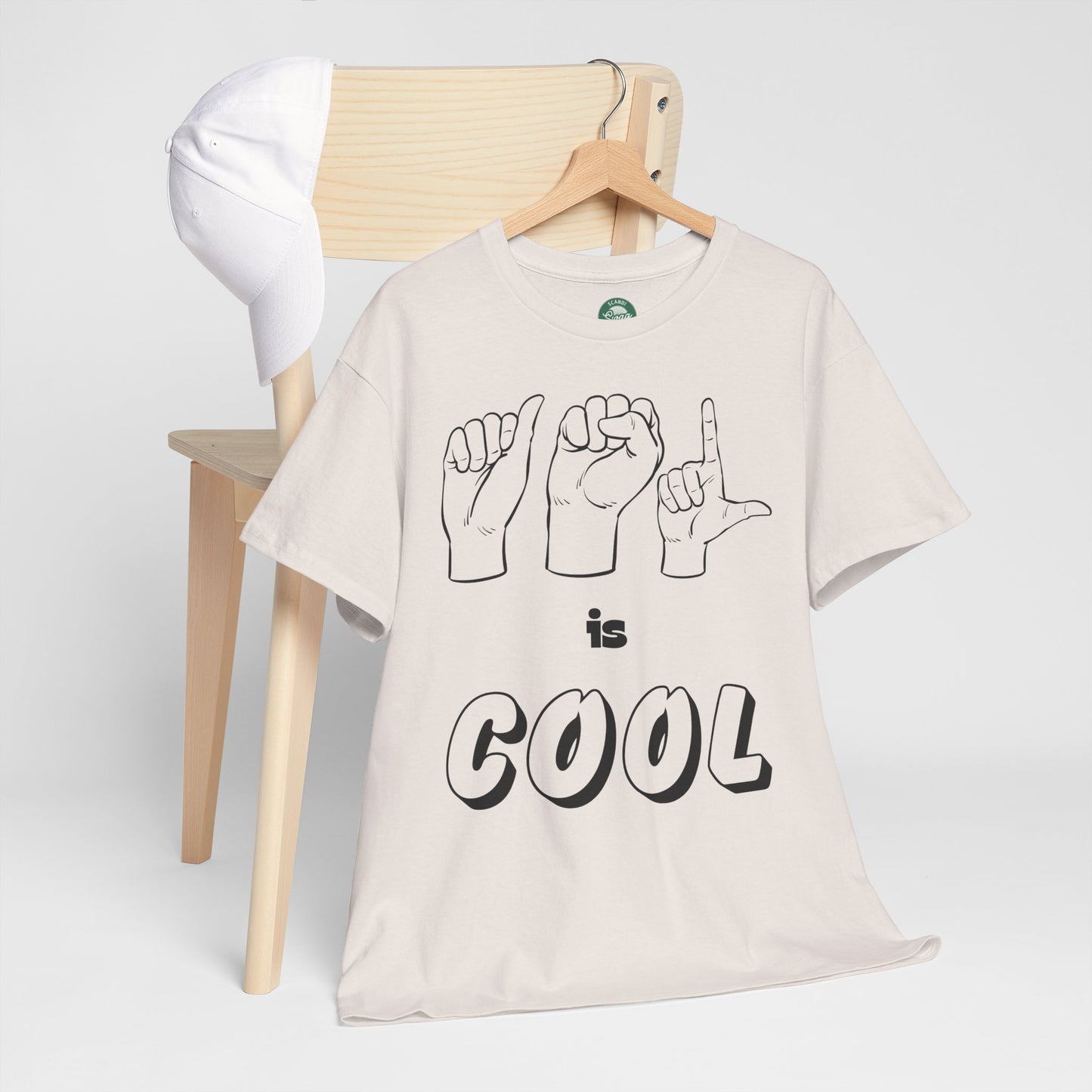 ASL Is Cool, Cool Sign Language Tee, Unisex Cotton Shirt, Gift for ASL Lovers, Fun Casual Wear, Communication Awareness