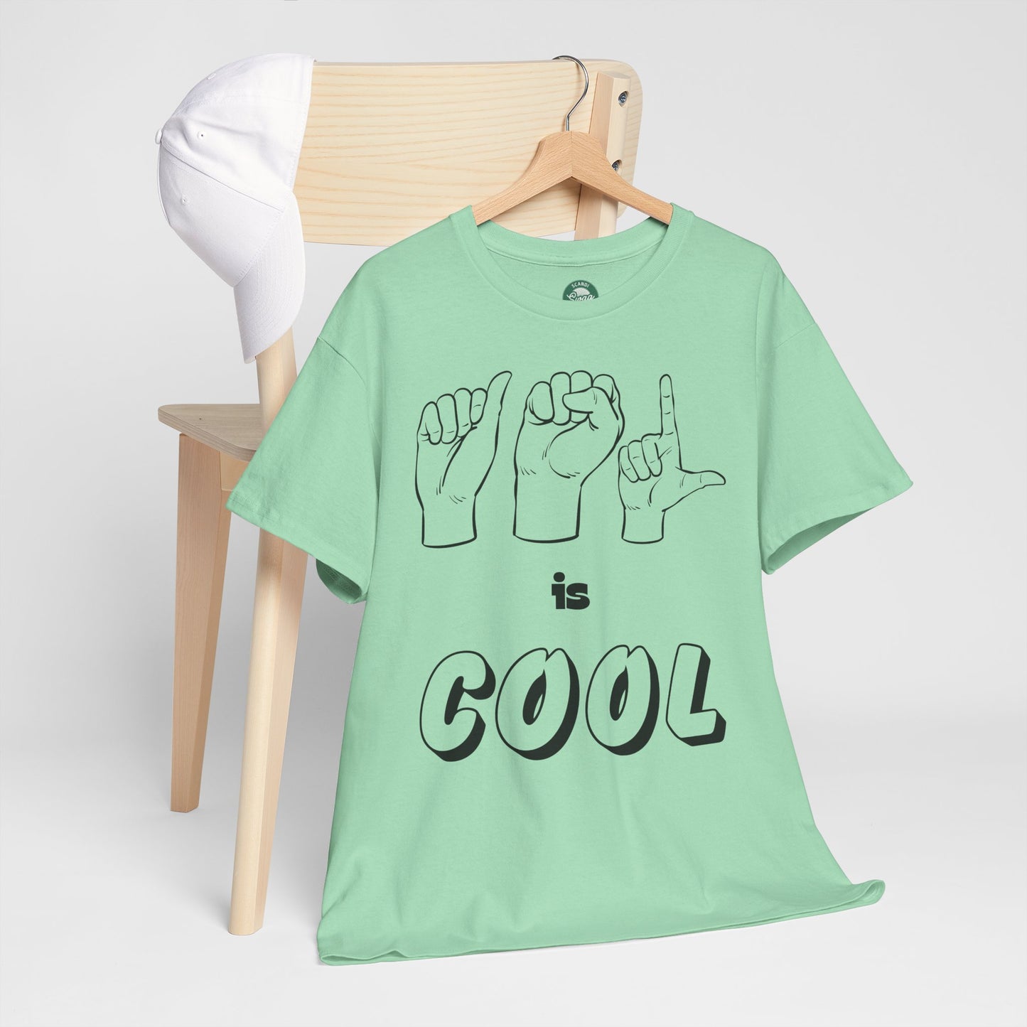 ASL Is Cool, Cool Sign Language Tee, Unisex Cotton Shirt, Gift for ASL Lovers, Fun Casual Wear, Communication Awareness