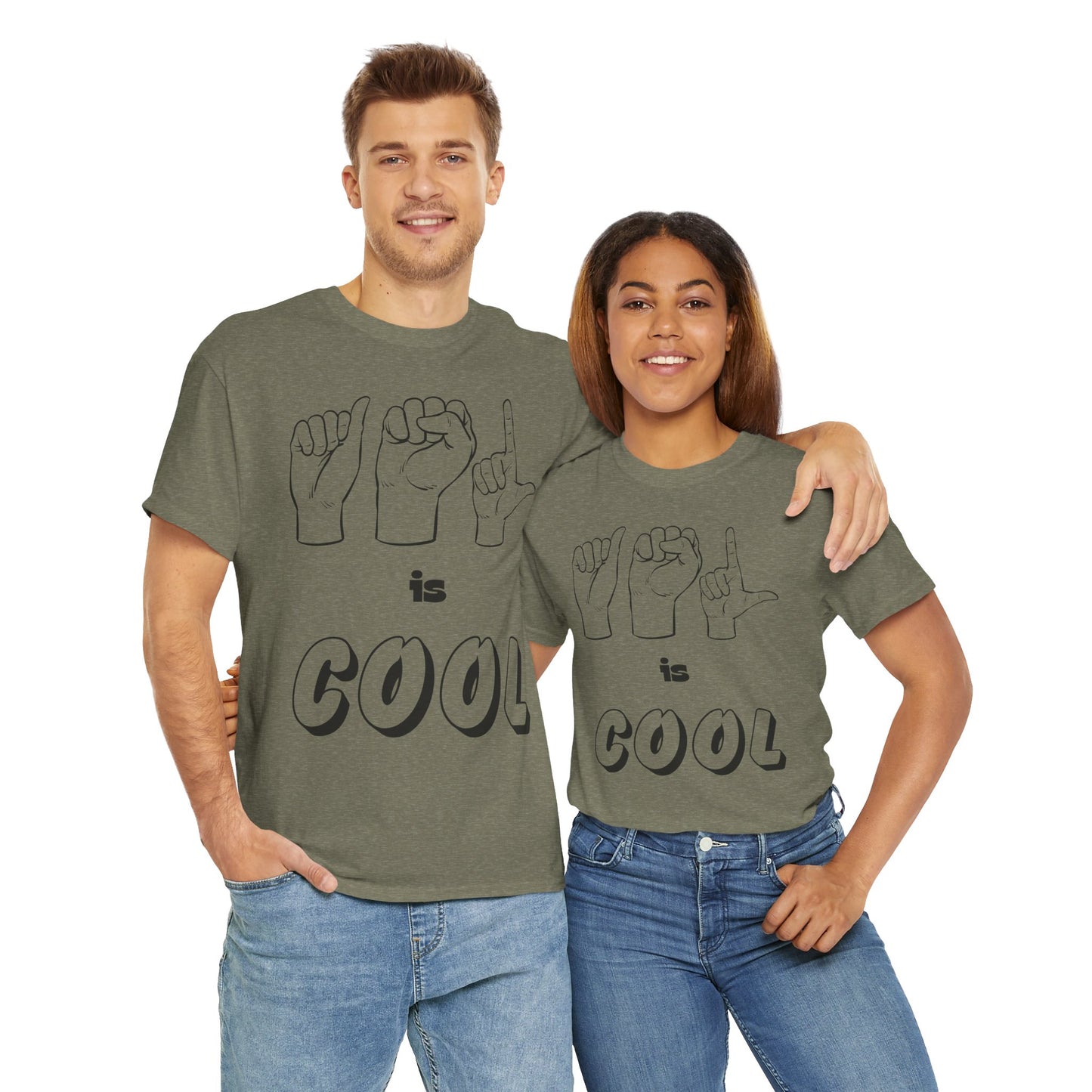 ASL Is Cool, Cool Sign Language Tee, Unisex Cotton Shirt, Gift for ASL Lovers, Fun Casual Wear, Communication Awareness