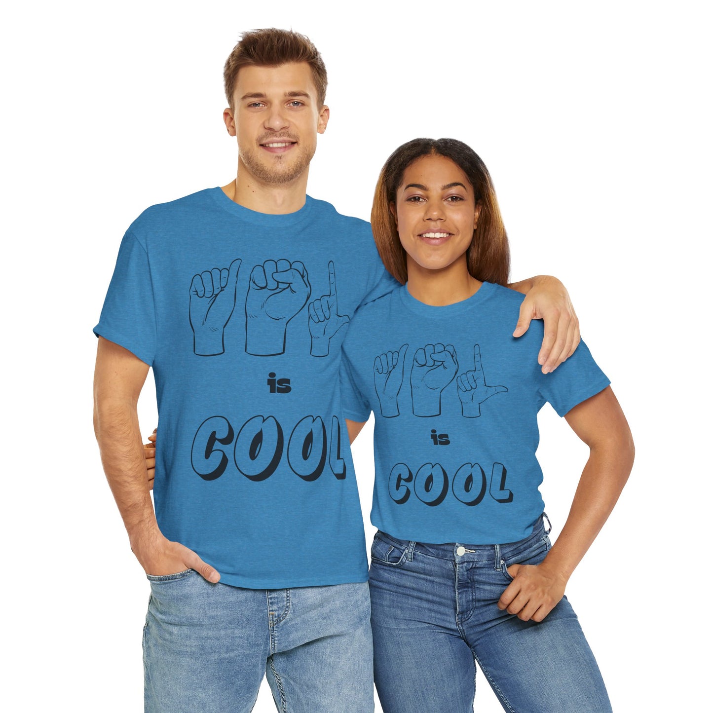 ASL Is Cool, Cool Sign Language Tee, Unisex Cotton Shirt, Gift for ASL Lovers, Fun Casual Wear, Communication Awareness