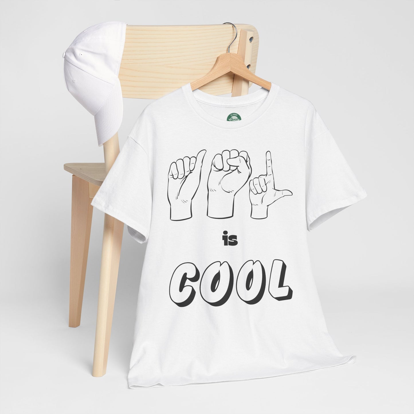 ASL Is Cool, Cool Sign Language Tee, Unisex Cotton Shirt, Gift for ASL Lovers, Fun Casual Wear, Communication Awareness
