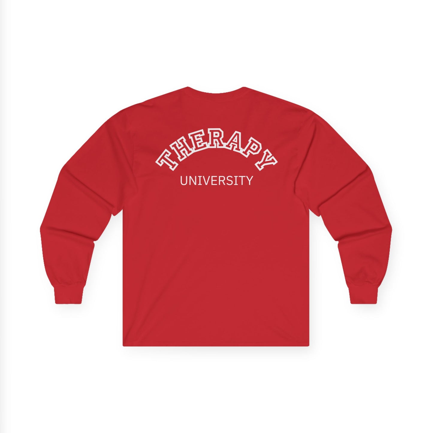 Therapy University Long Sleeve Tee, Relaxed Unisex Tee, Casual Layering Top, Gift for Mental Health Awareness, Gift for Therapist