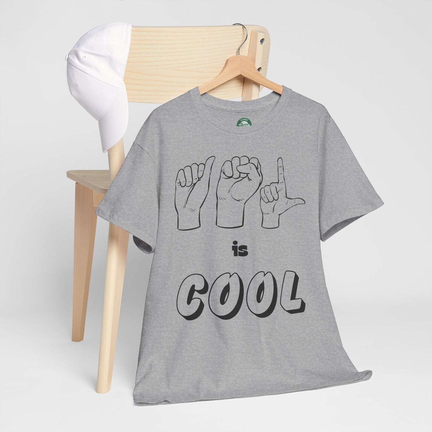 ASL Is Cool, Cool Sign Language Tee, Unisex Cotton Shirt, Gift for ASL Lovers, Fun Casual Wear, Communication Awareness