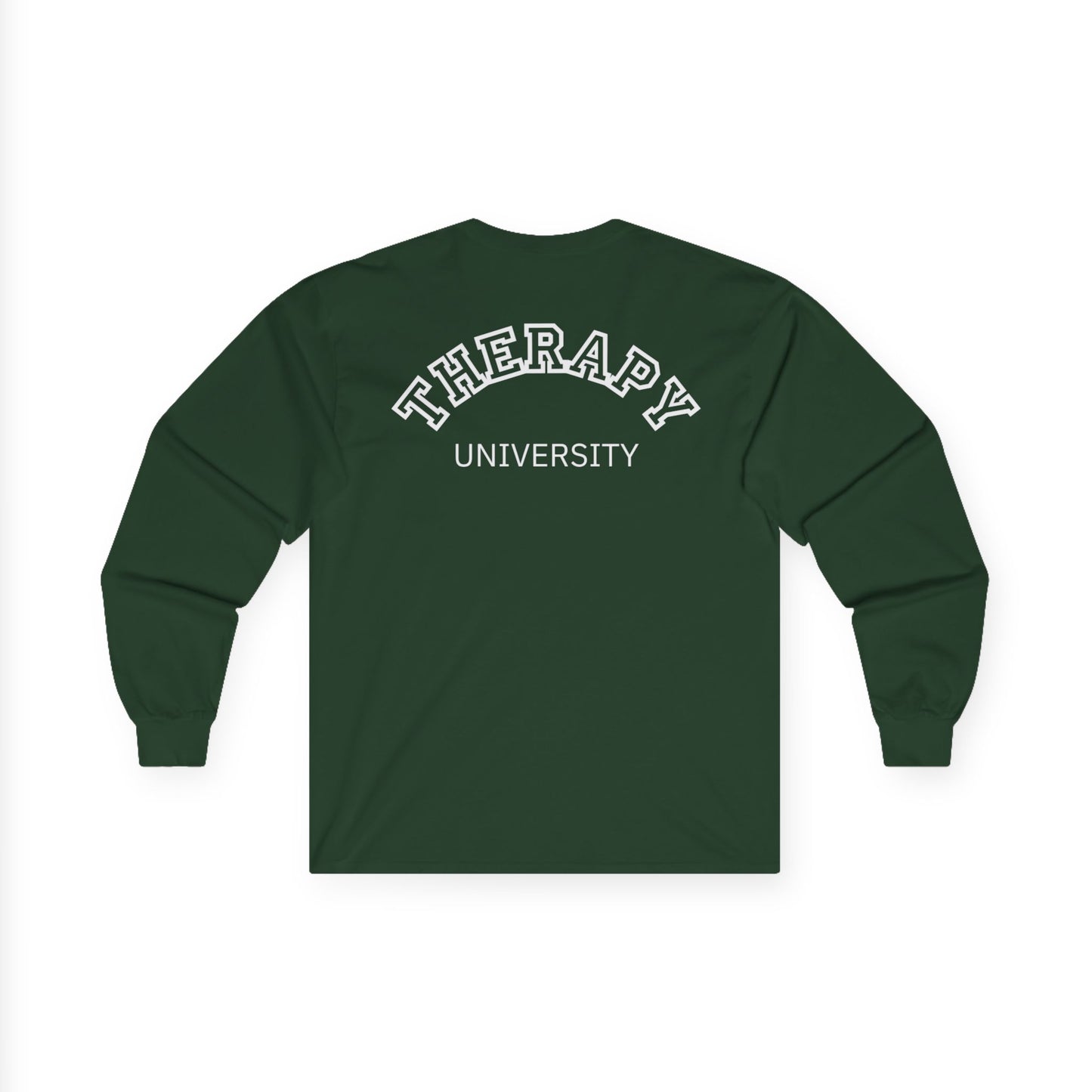 Therapy University Long Sleeve Tee, Relaxed Unisex Tee, Casual Layering Top, Gift for Mental Health Awareness, Gift for Therapist